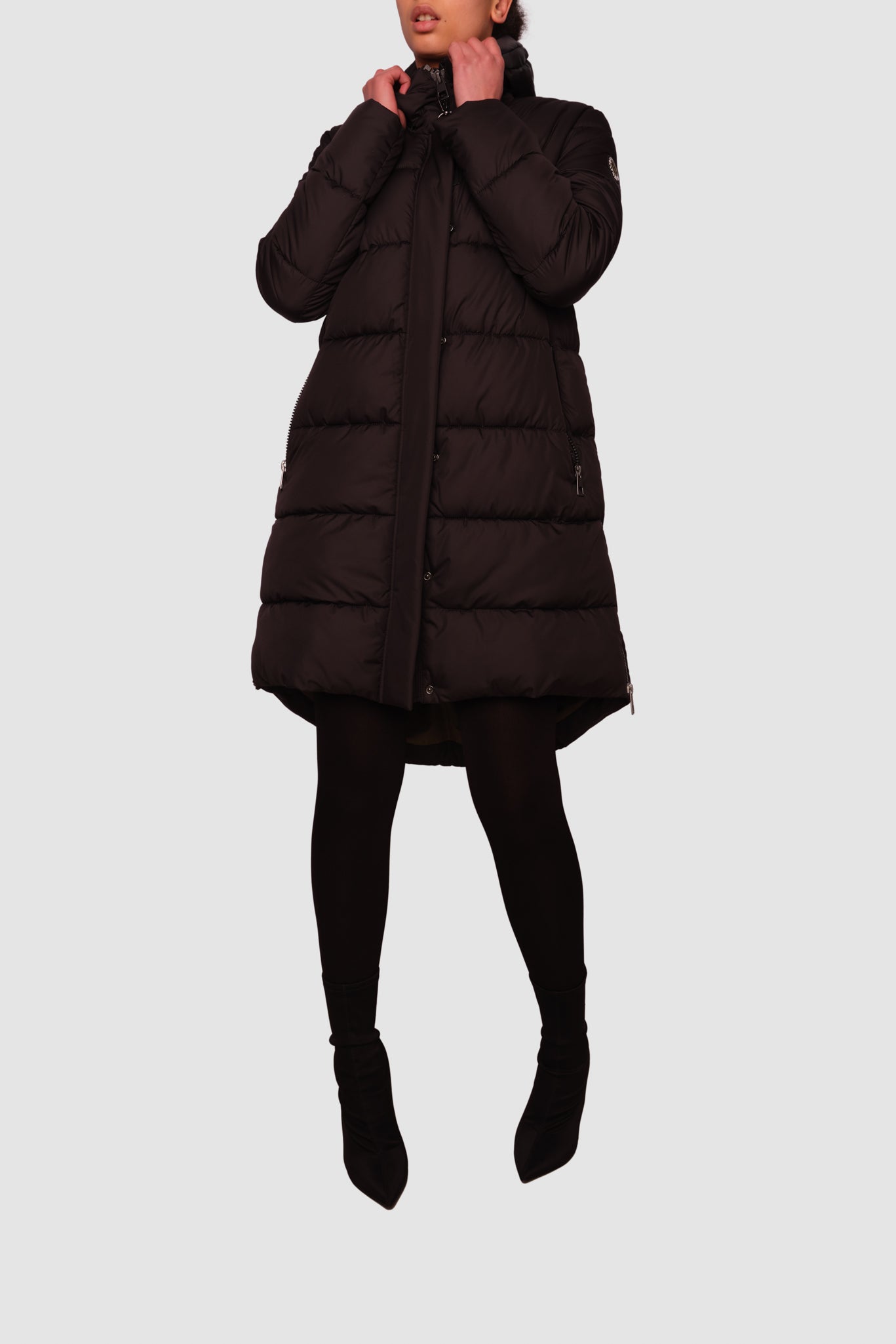 Portobello II Black Long Puffer Jacket