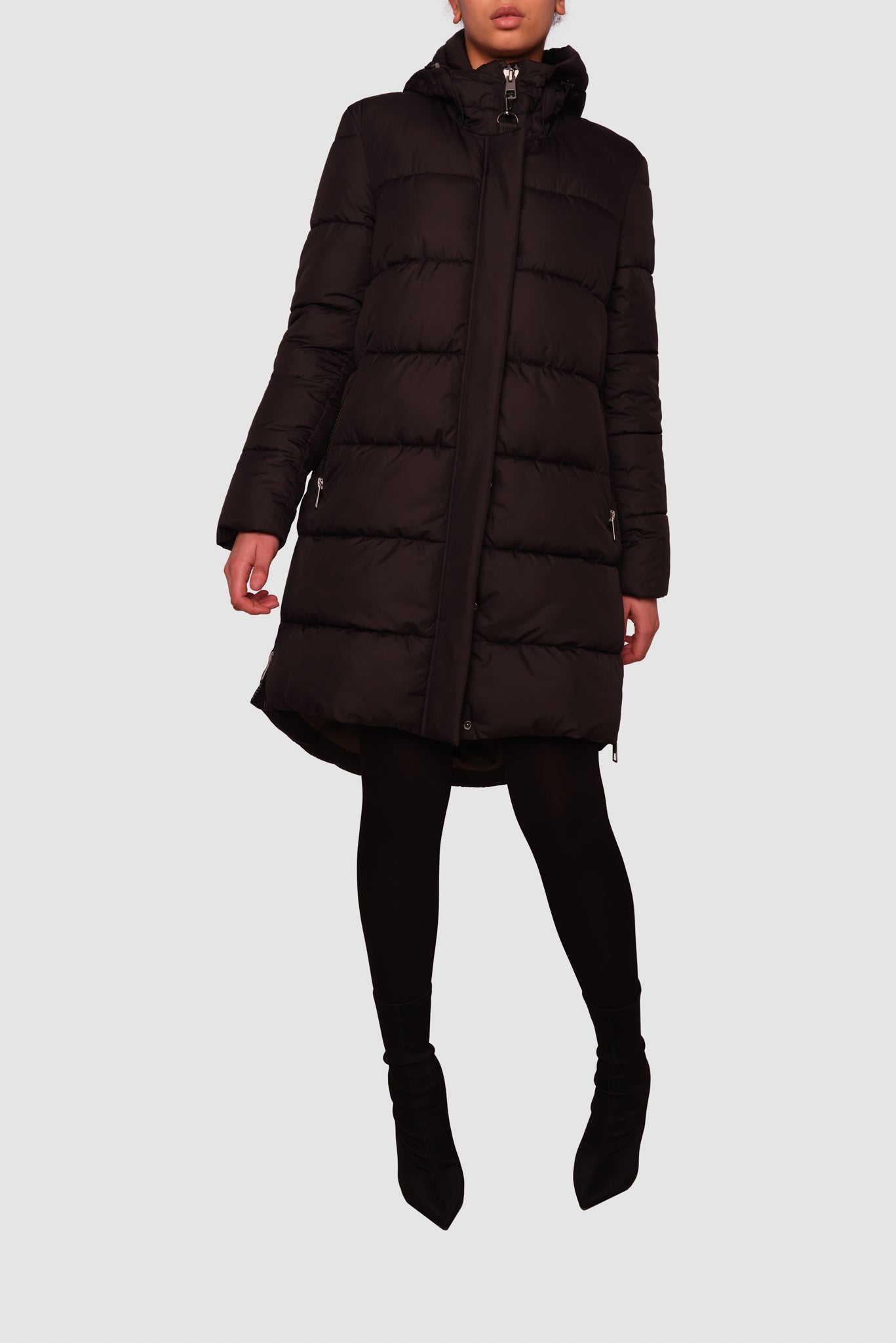 Portobello II Black Long Puffer Jacket