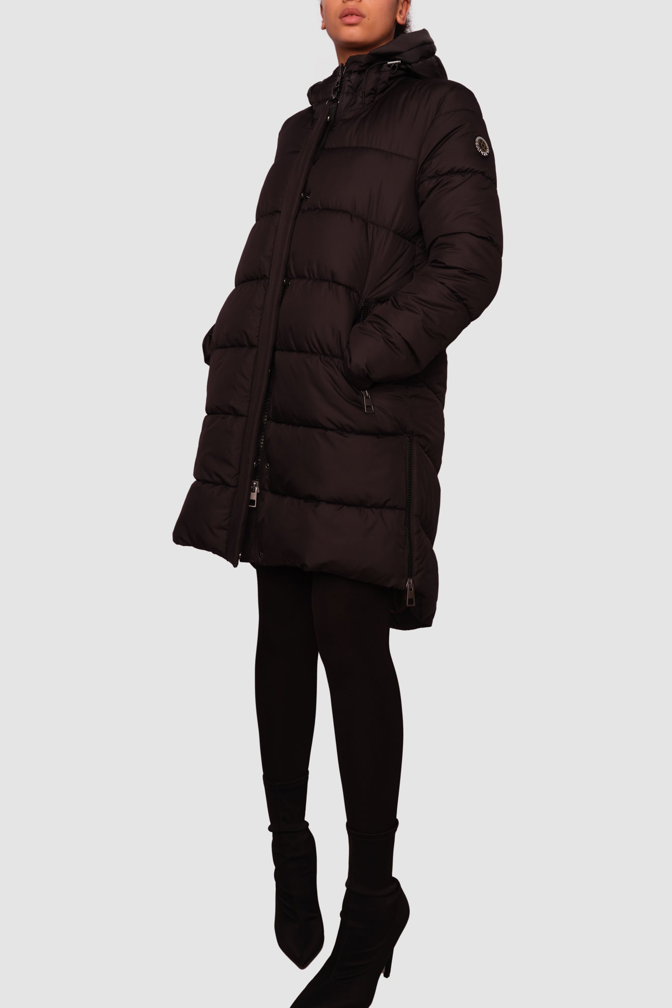 Portobello II Black Long Puffer Jacket