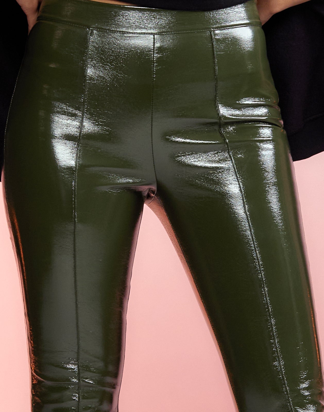 Vegan Leather Cigarette Pants