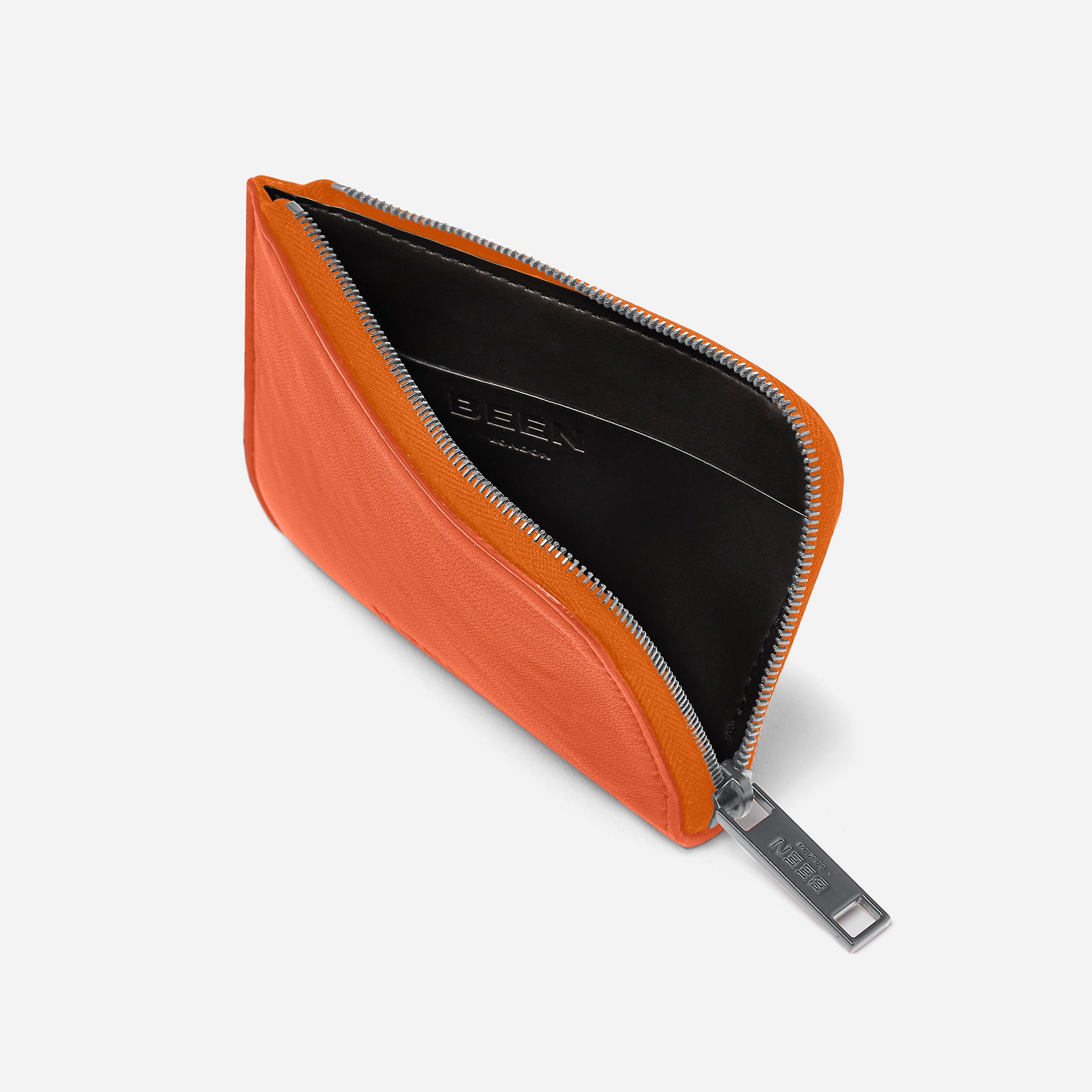 Jude Card Holder in Blood Orange spacious interior