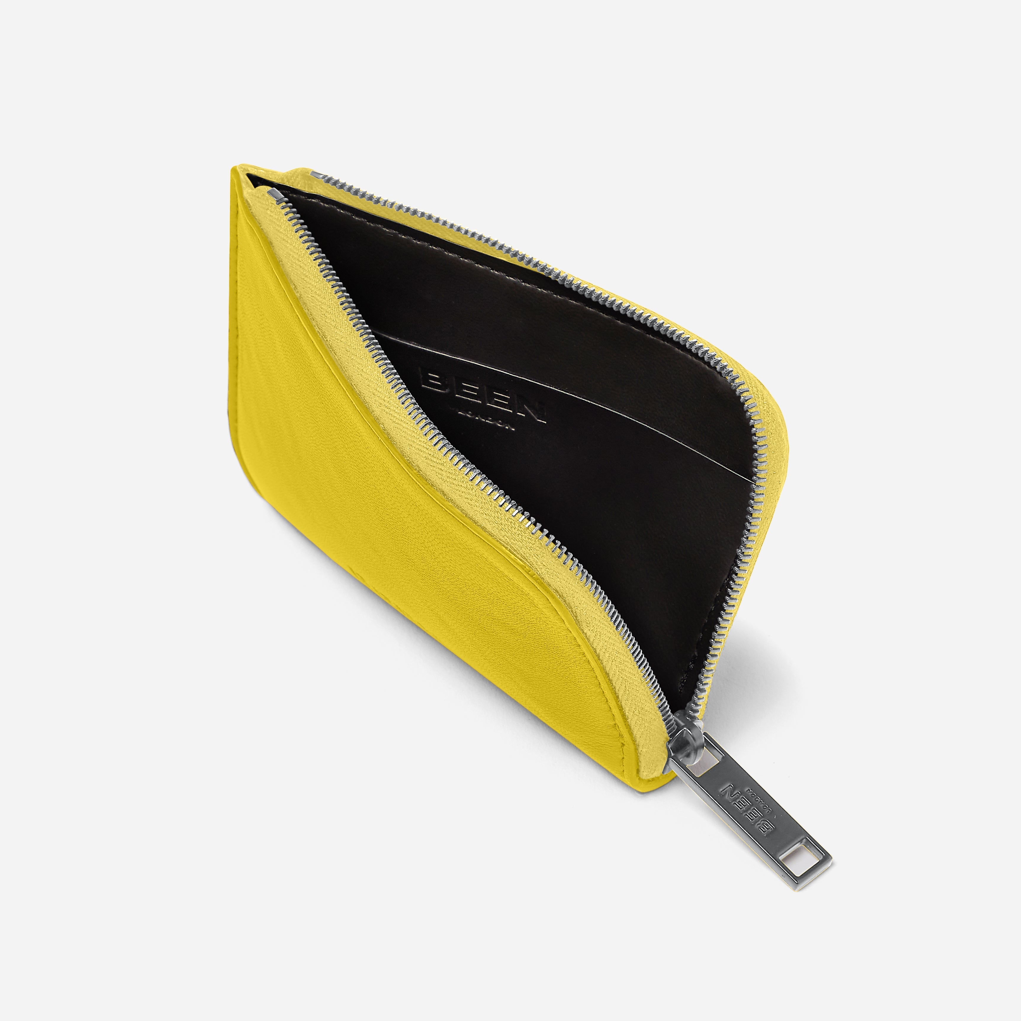 Jude Card Holder in Zest spacious interior