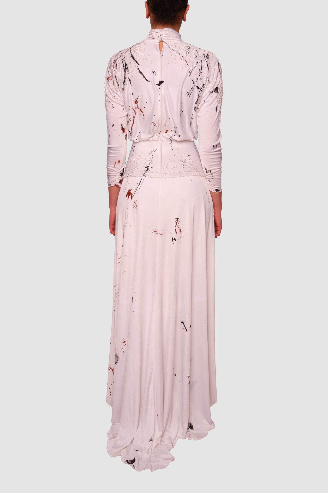 PAINTING STAINS ON EMBROIDERED BRIDAL DRESS 4