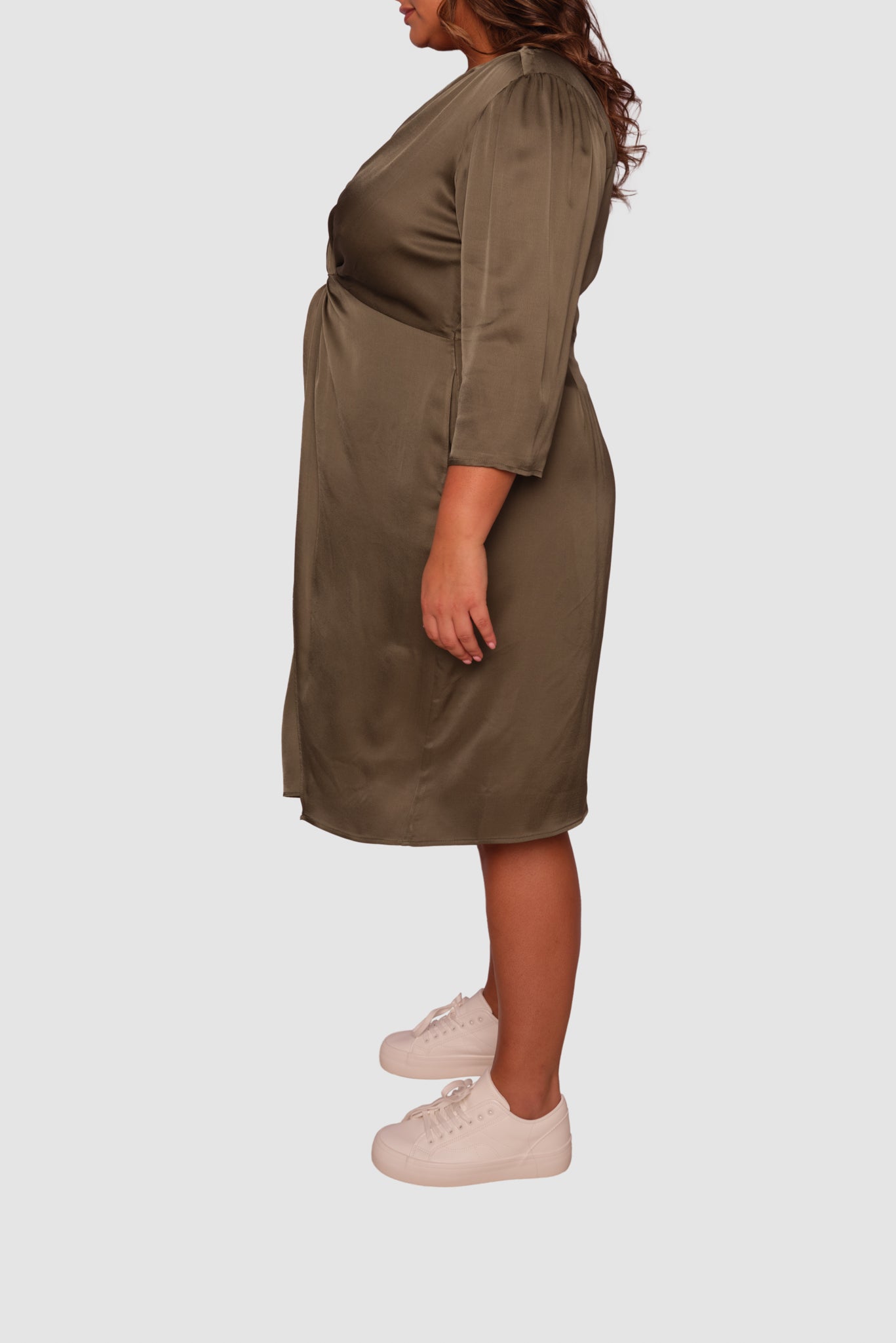 Elvie Knot Waist Cut Away Dress