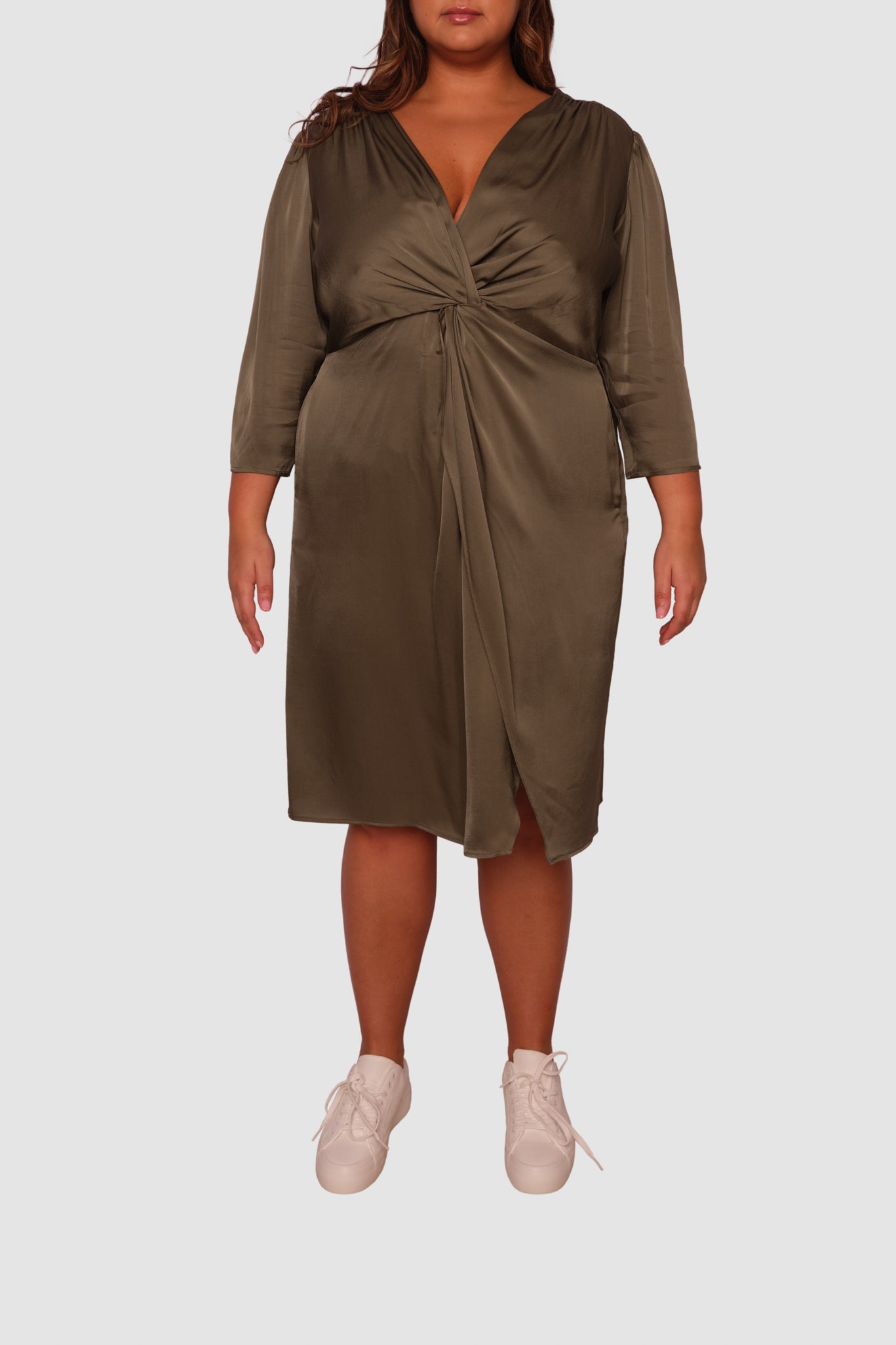 Elvie Knot Waist Cut Away Dress