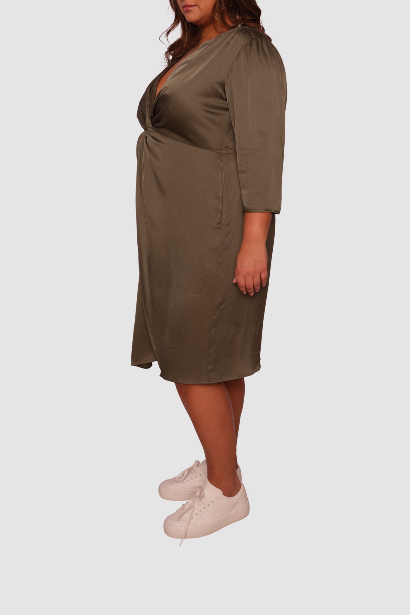 Elvie Knot Waist Cut Away Dress