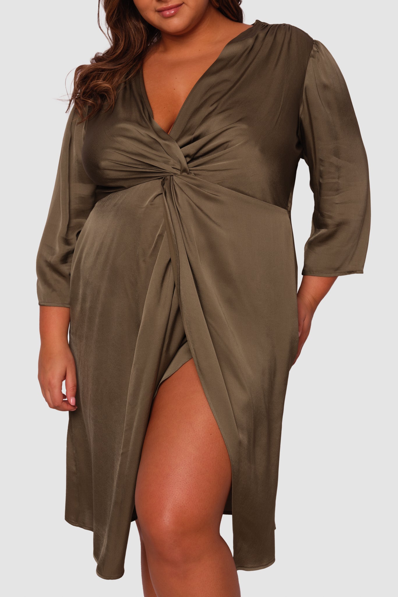 Elvie Knot Waist Cut Away Dress