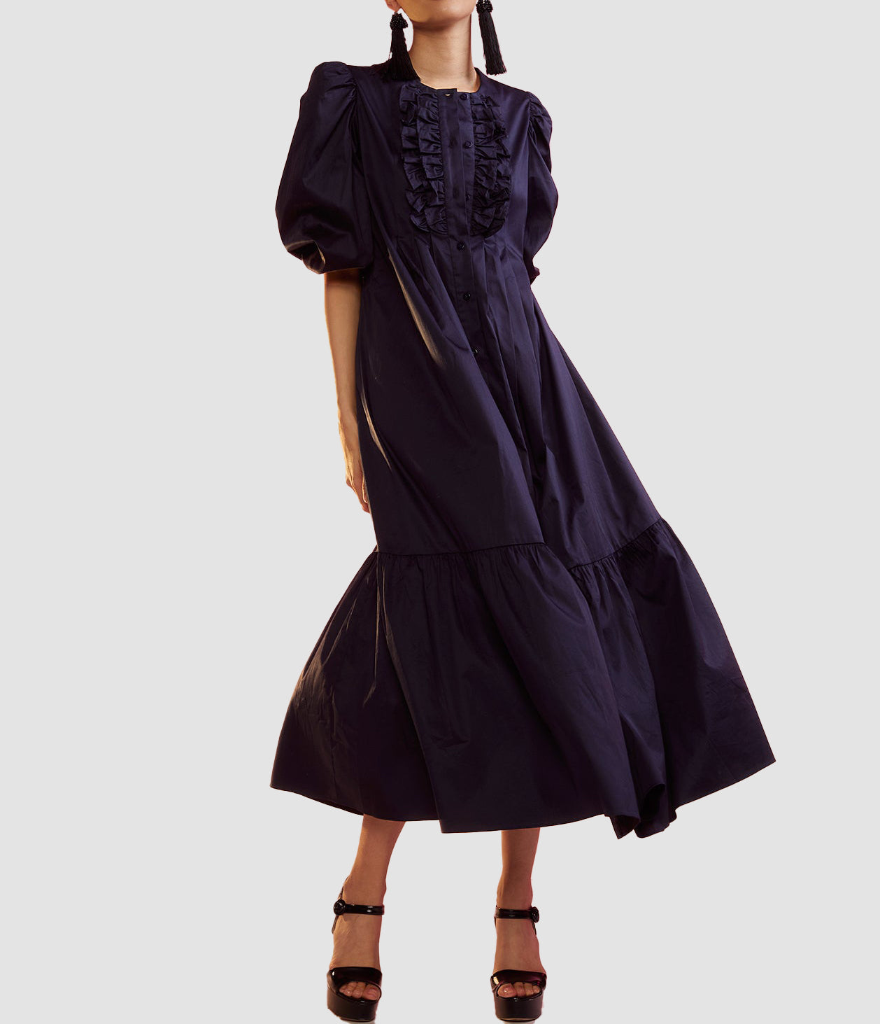 Cyrus Cotton Pintuck Dress