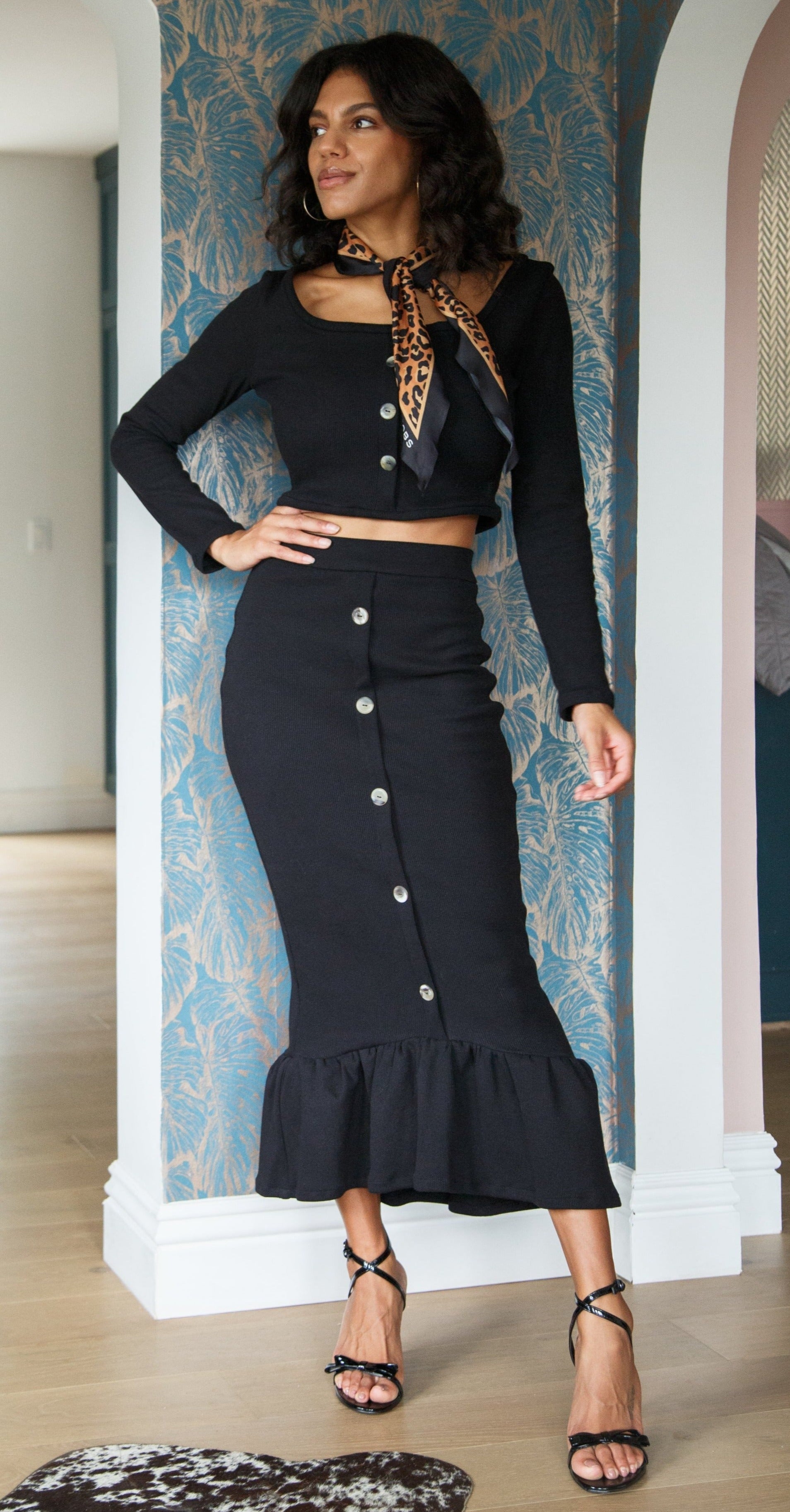 mina matching set - black