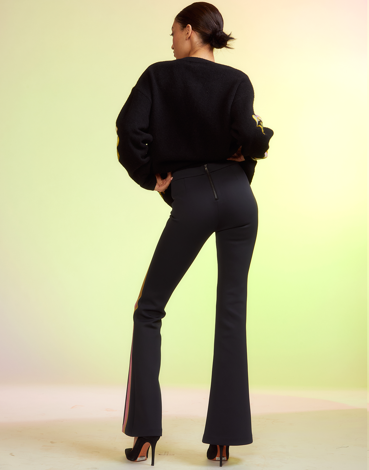 Glitter Stripe Bonded Pants