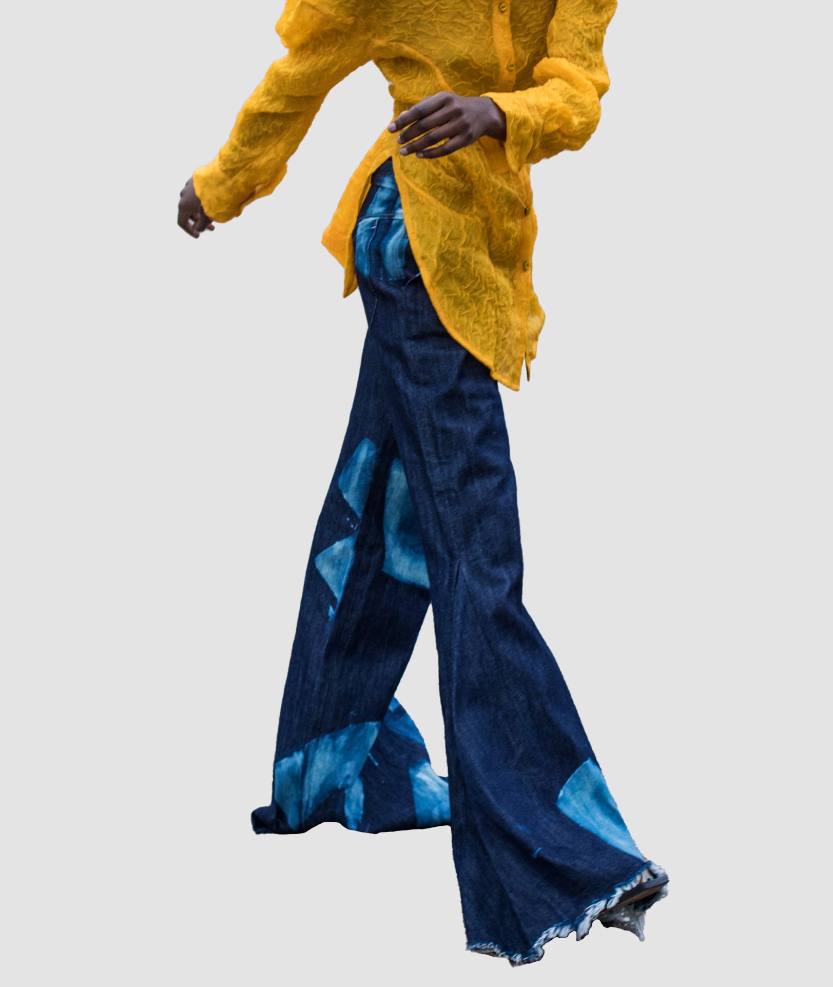 Valentina Hand Bleached Flared Jeans
