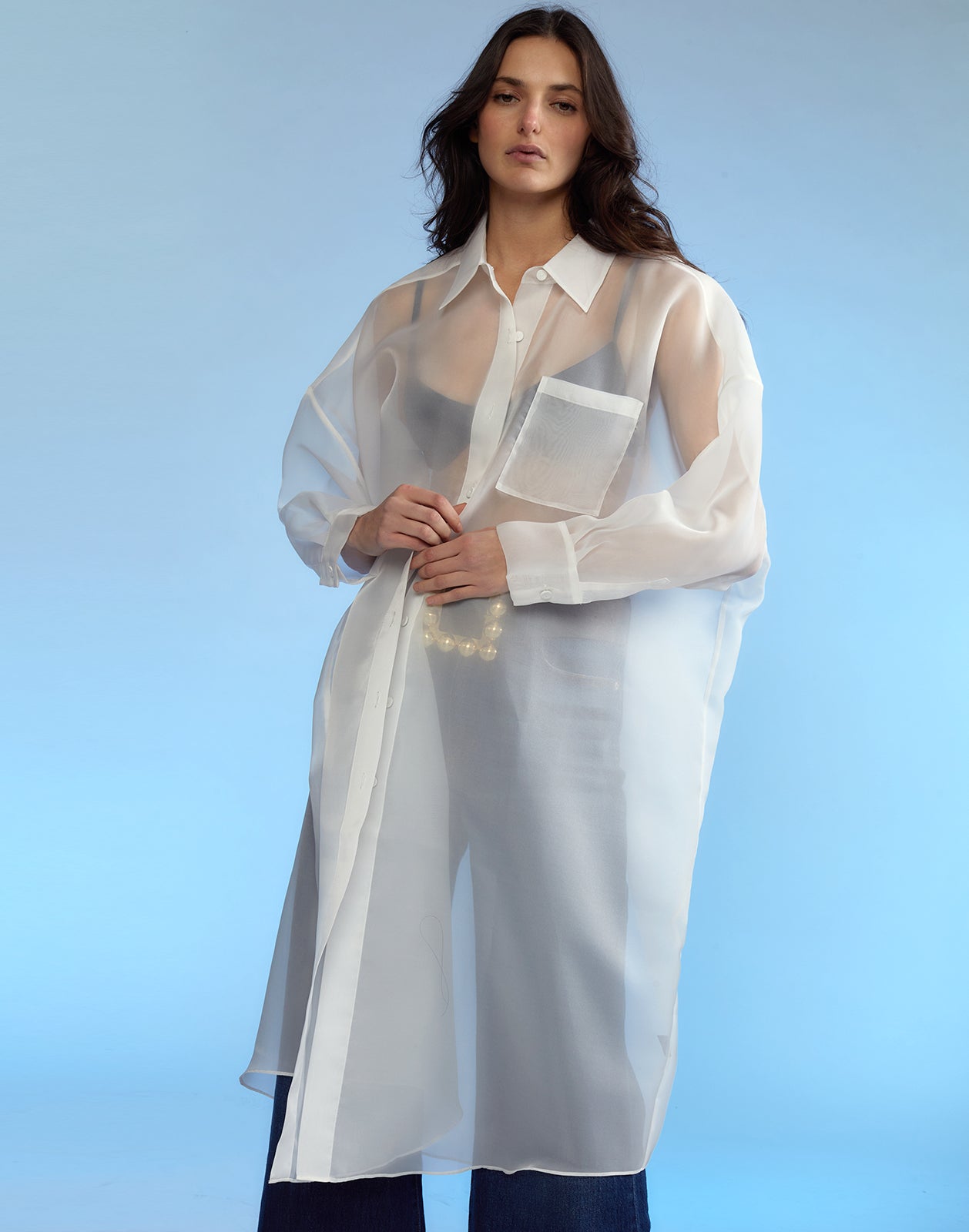 Oversized Organza Shirt