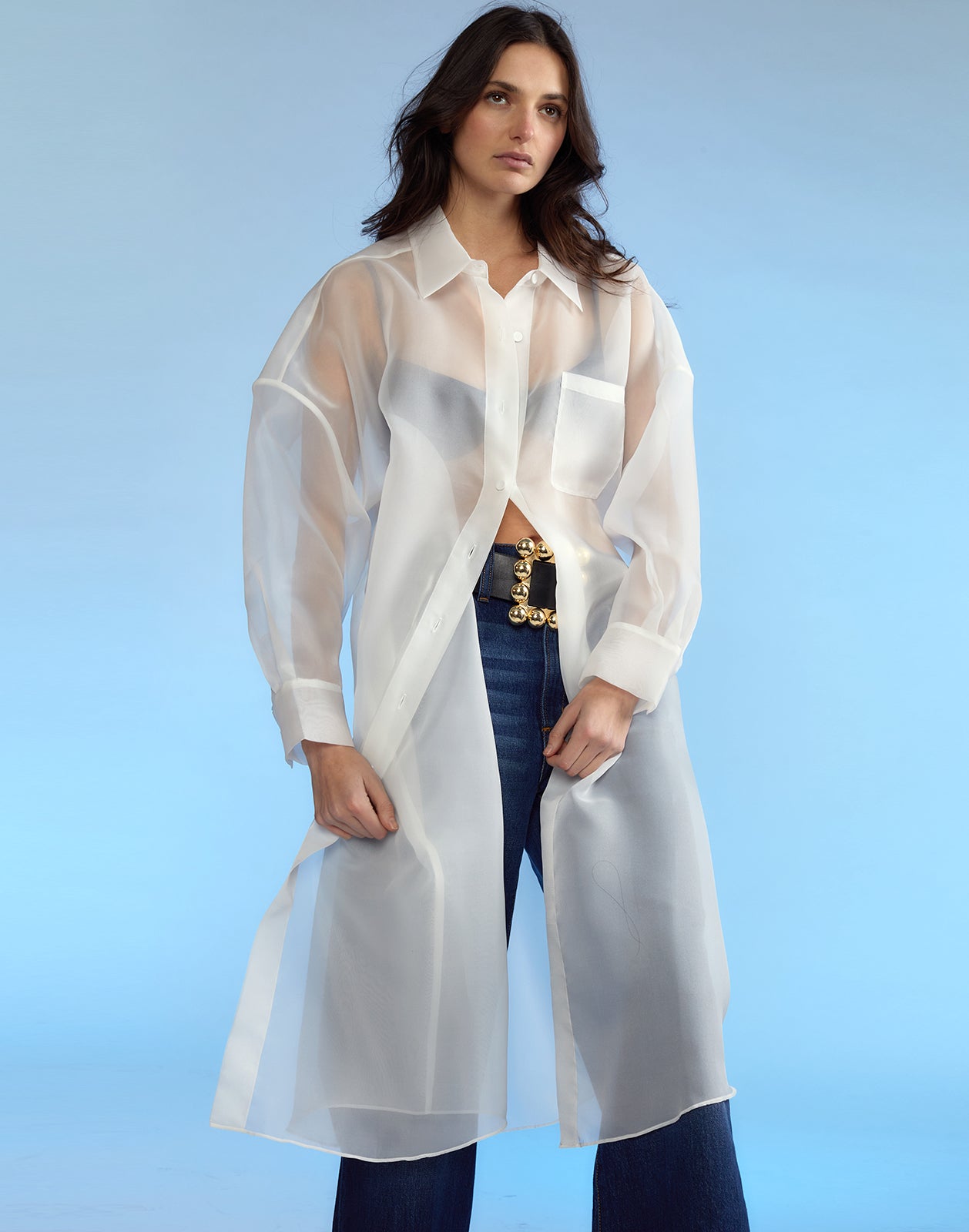 Oversized Organza Shirt