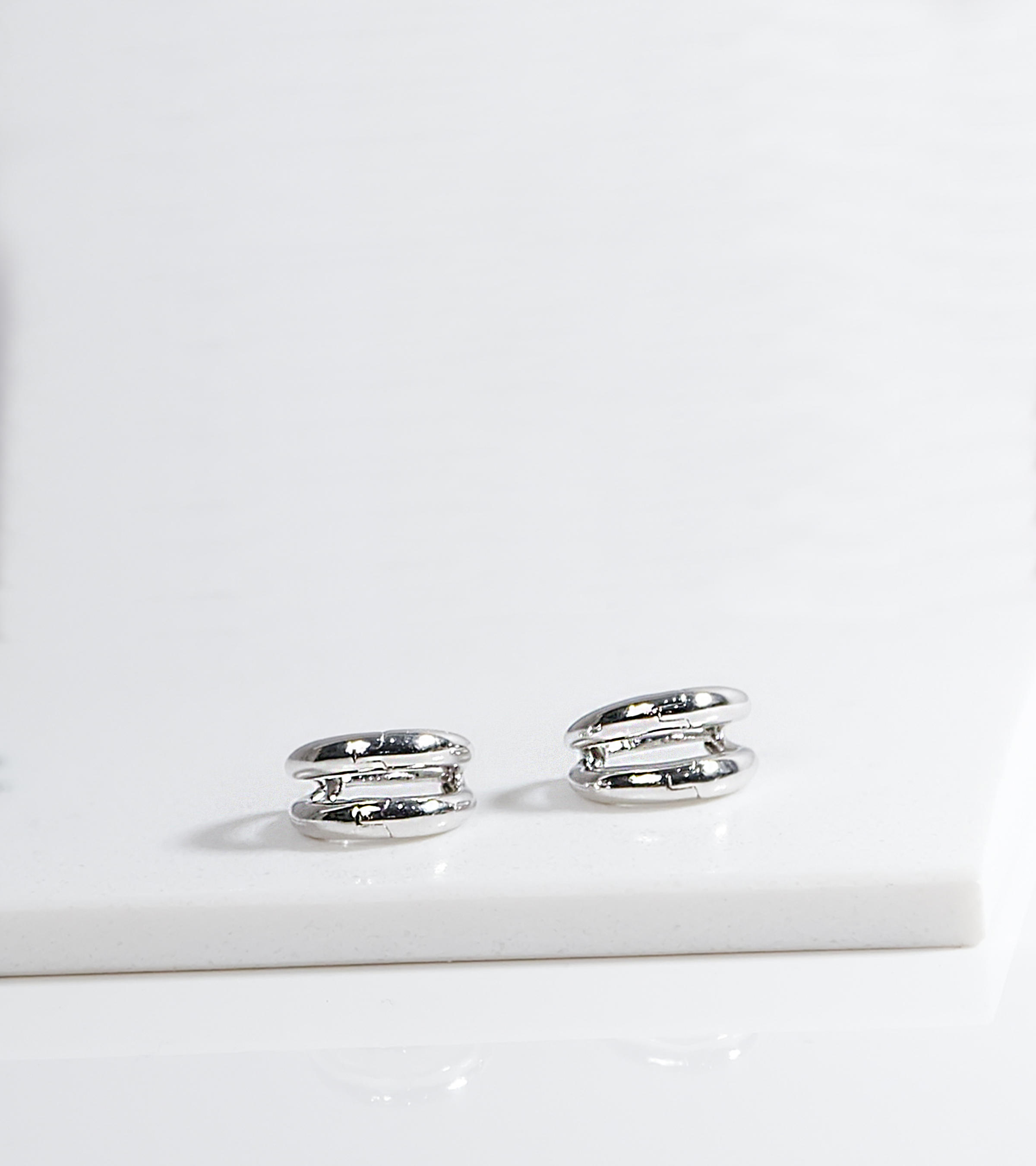 Silhouette Silver Hoops