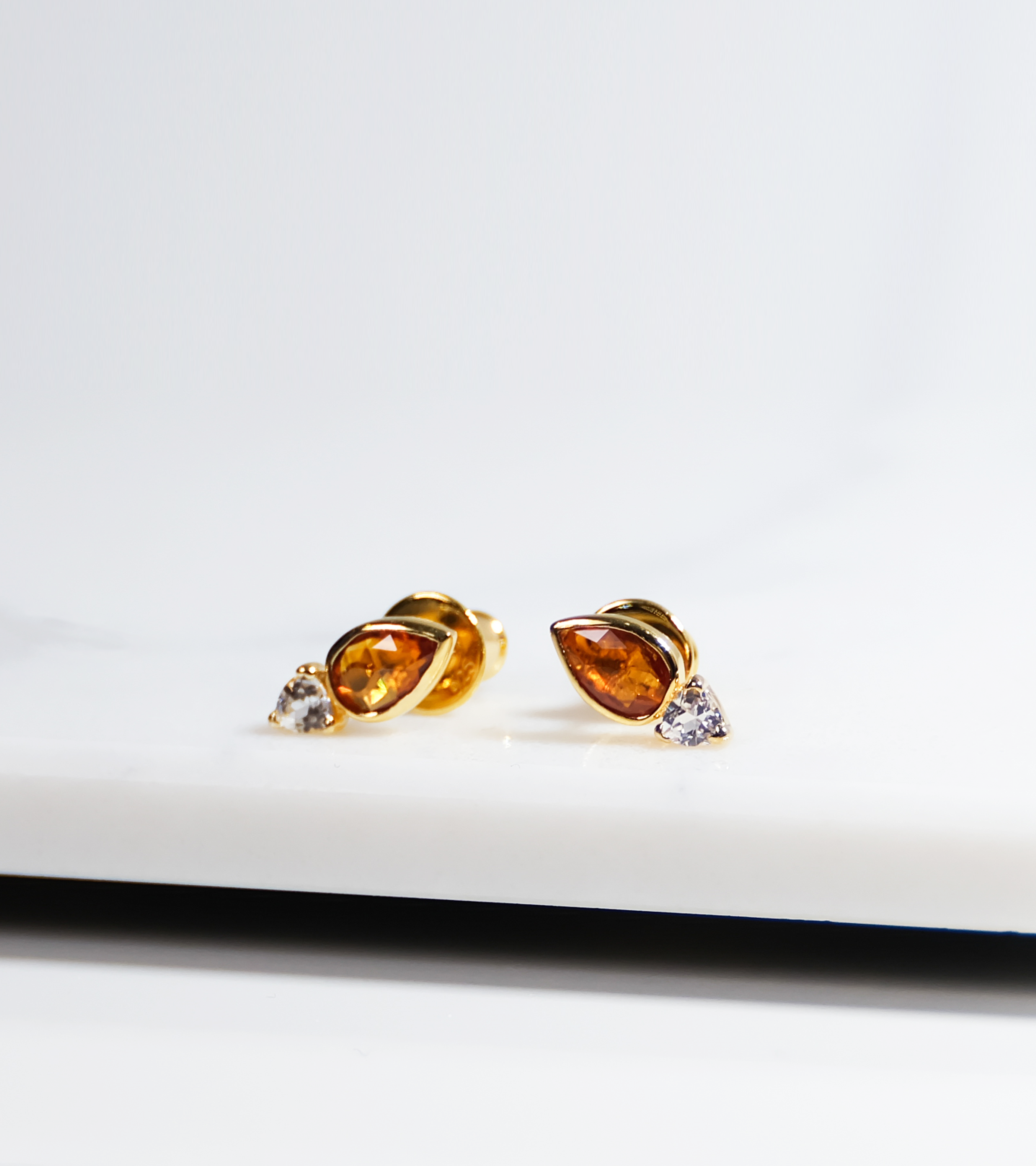 Nomad Rose Cut Sapphire Earrings