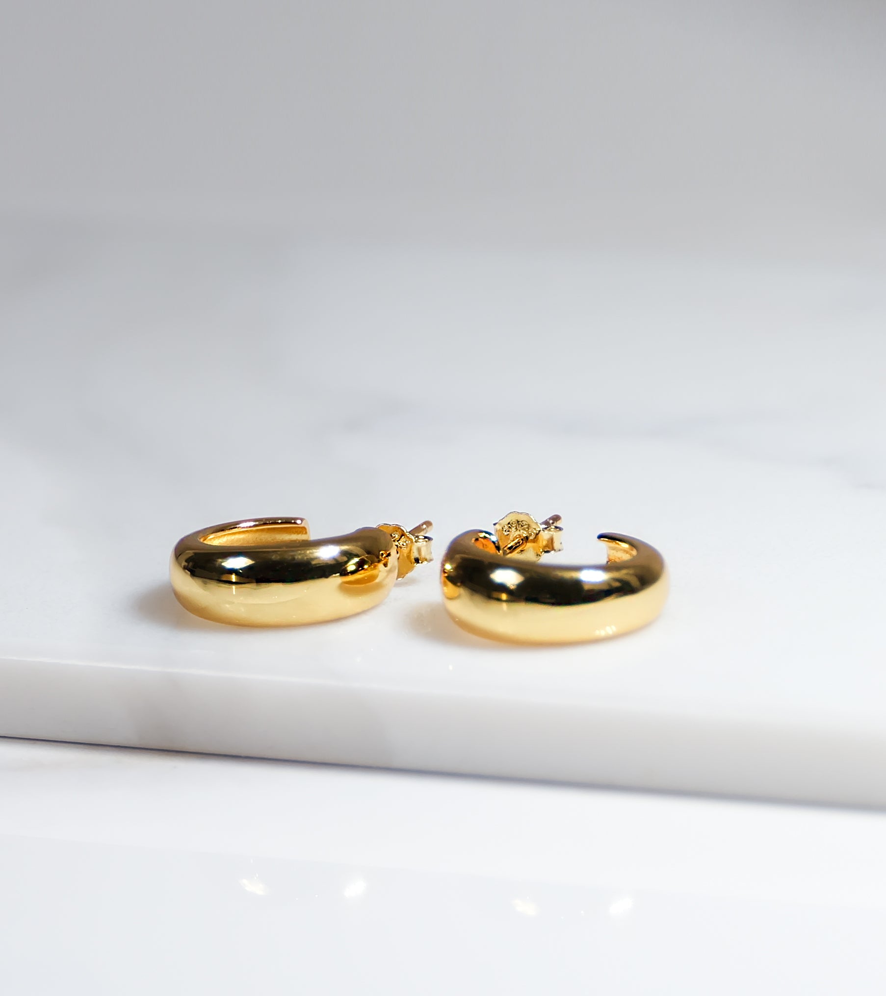 Classic Chunky Gold Colour Earrings