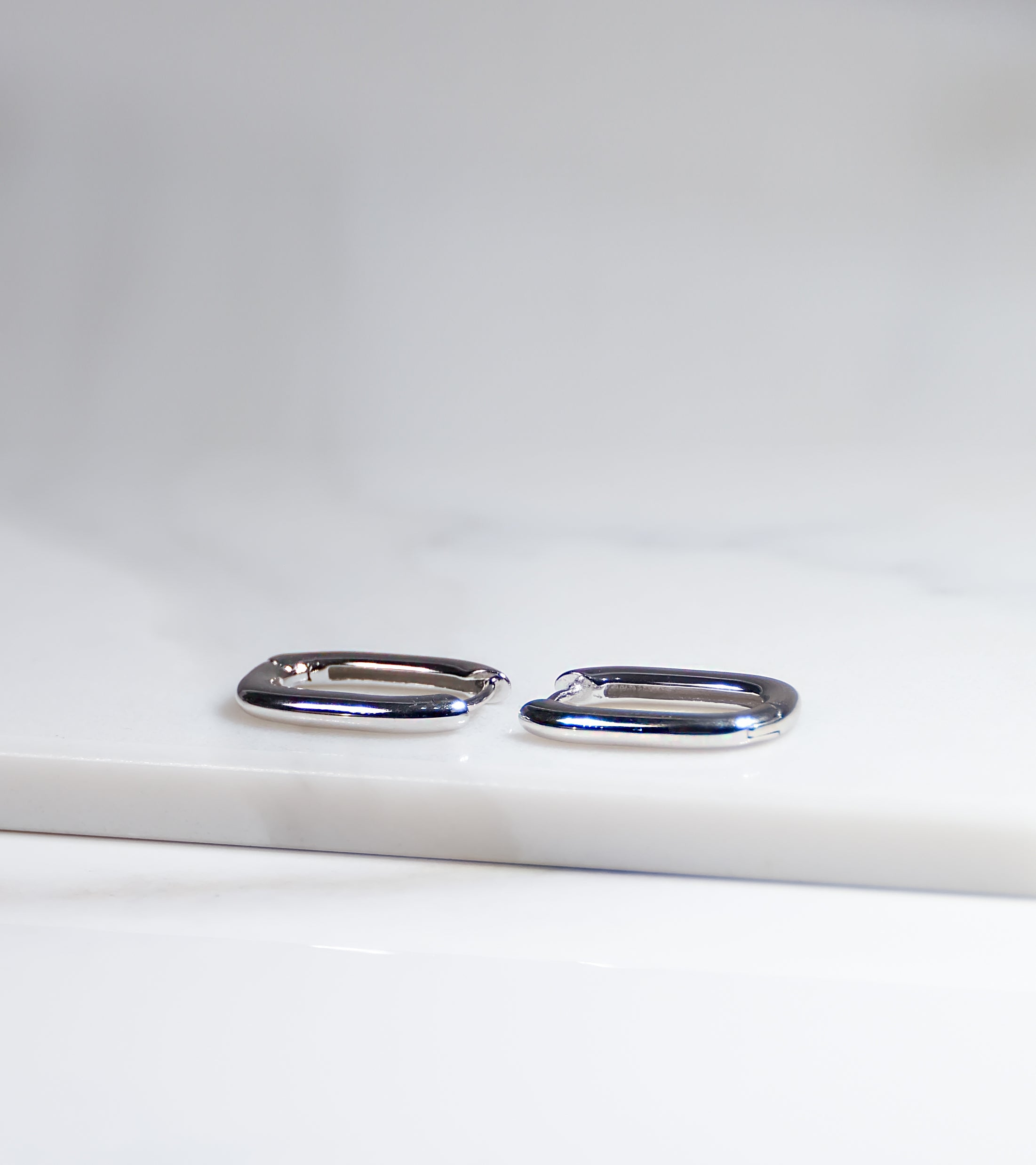 Medium Clip Silver Earrings