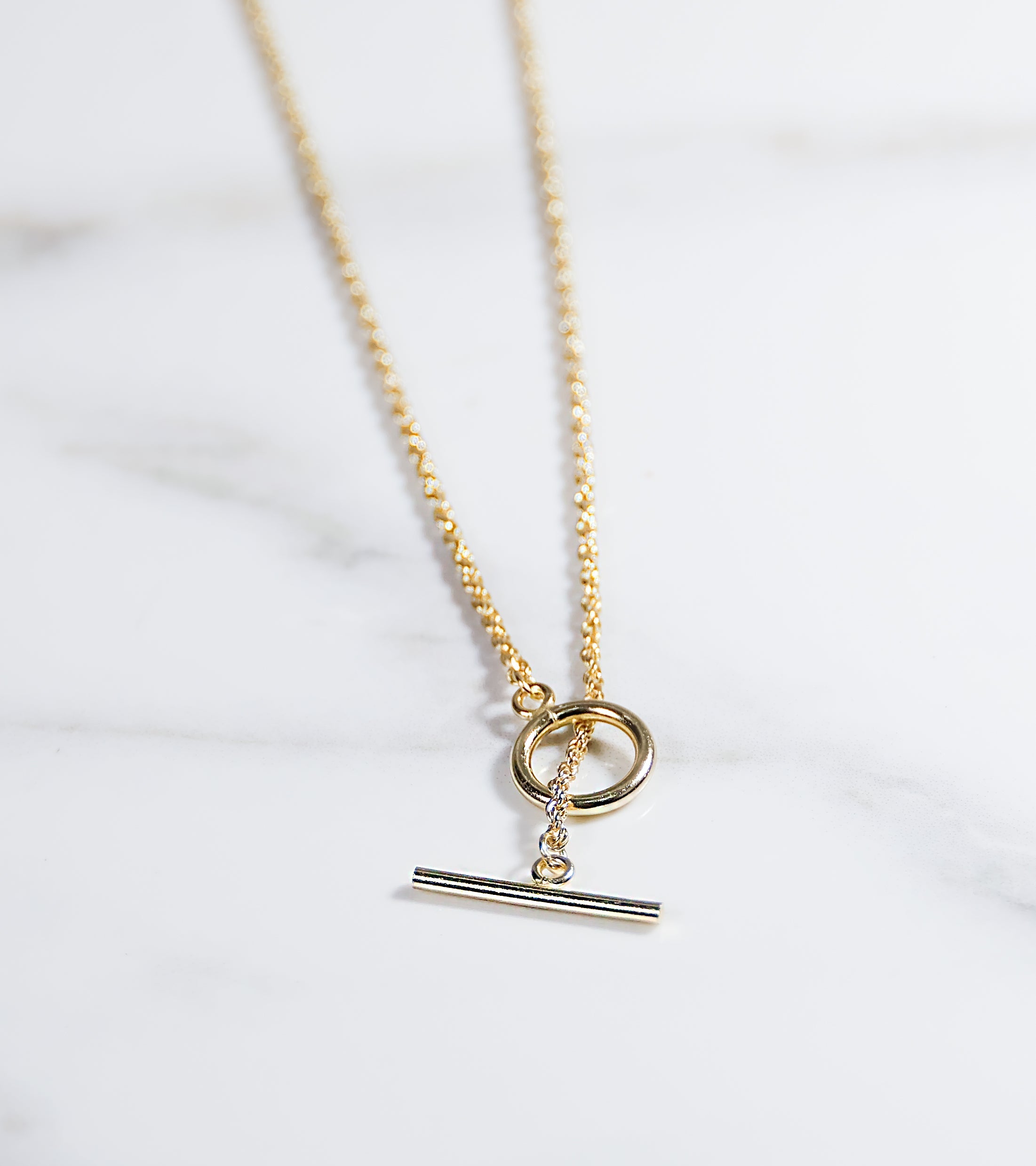 T-chain Gold Colour Bracelet