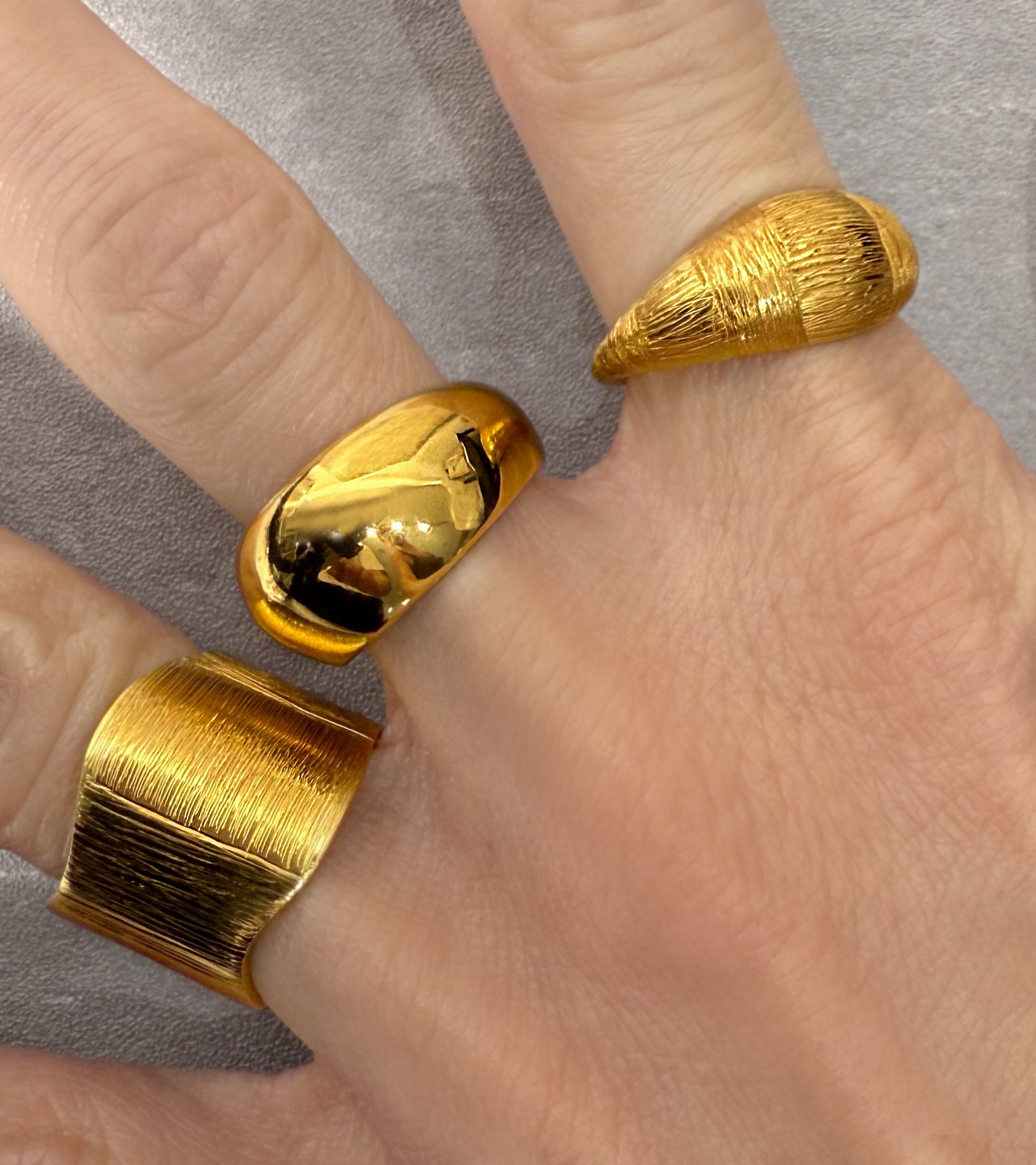 Golden Wave Statement Ring
