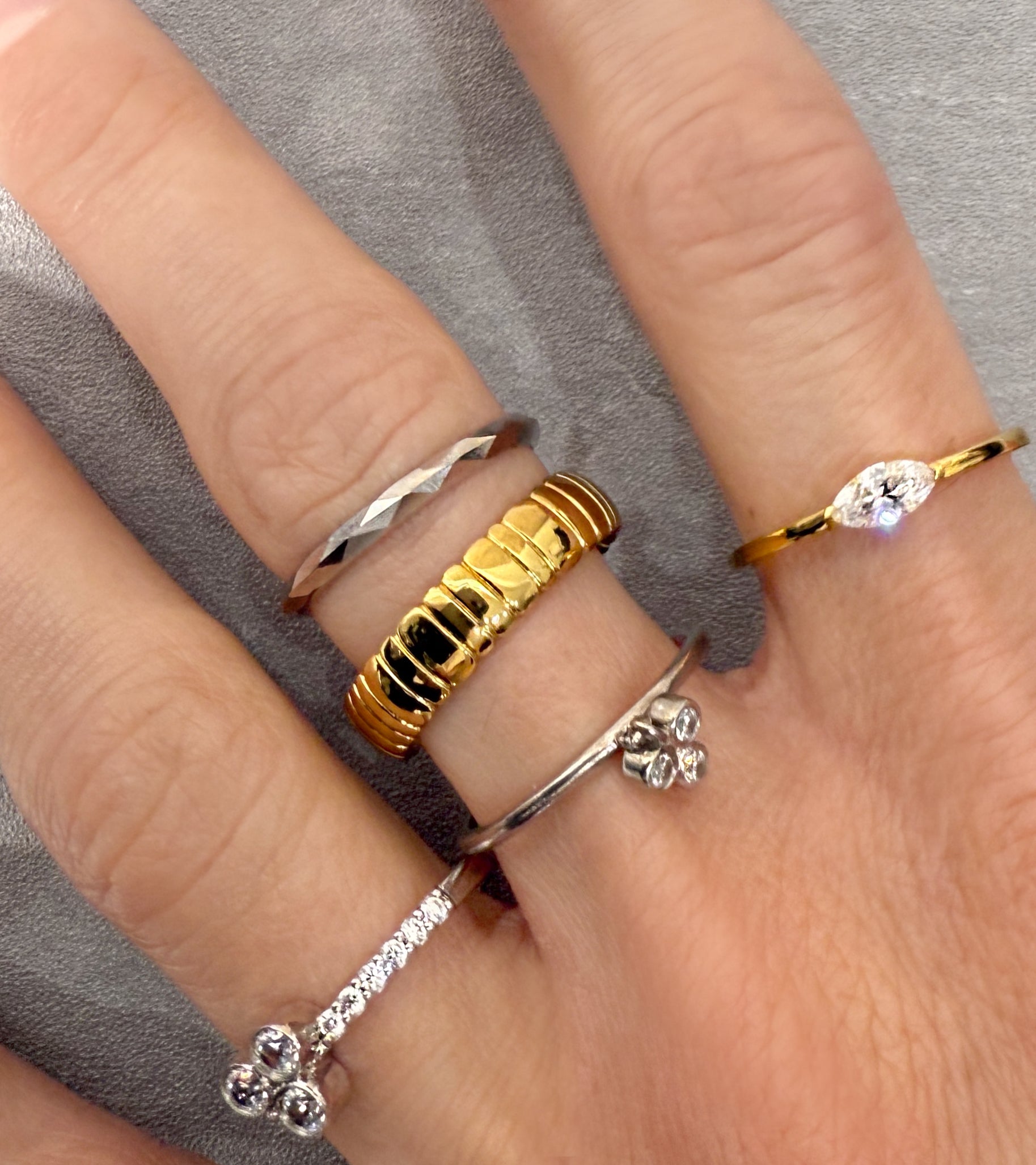 Elegance Trio Diamond Ring