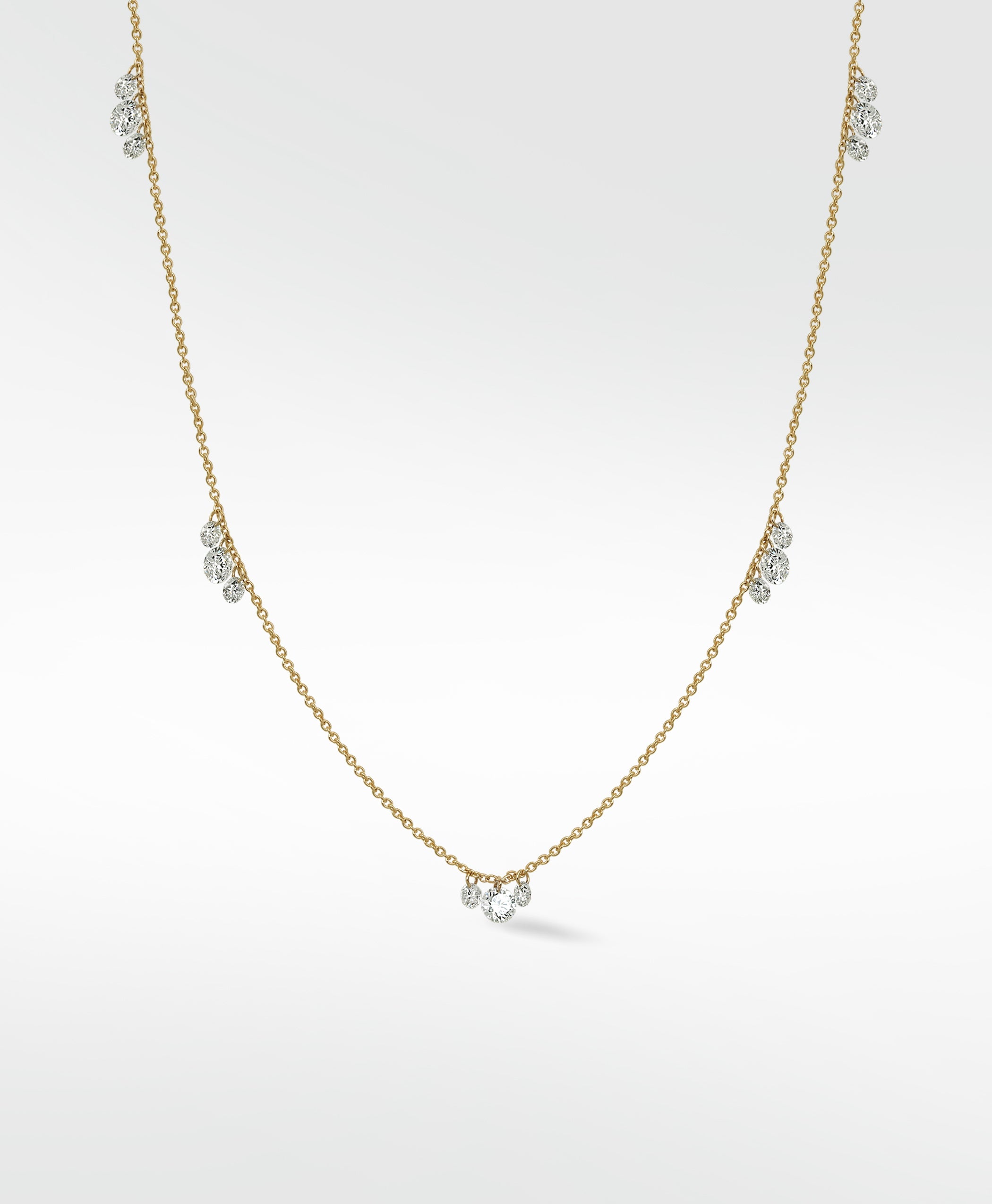 The Triple Floating Diamond Necklace