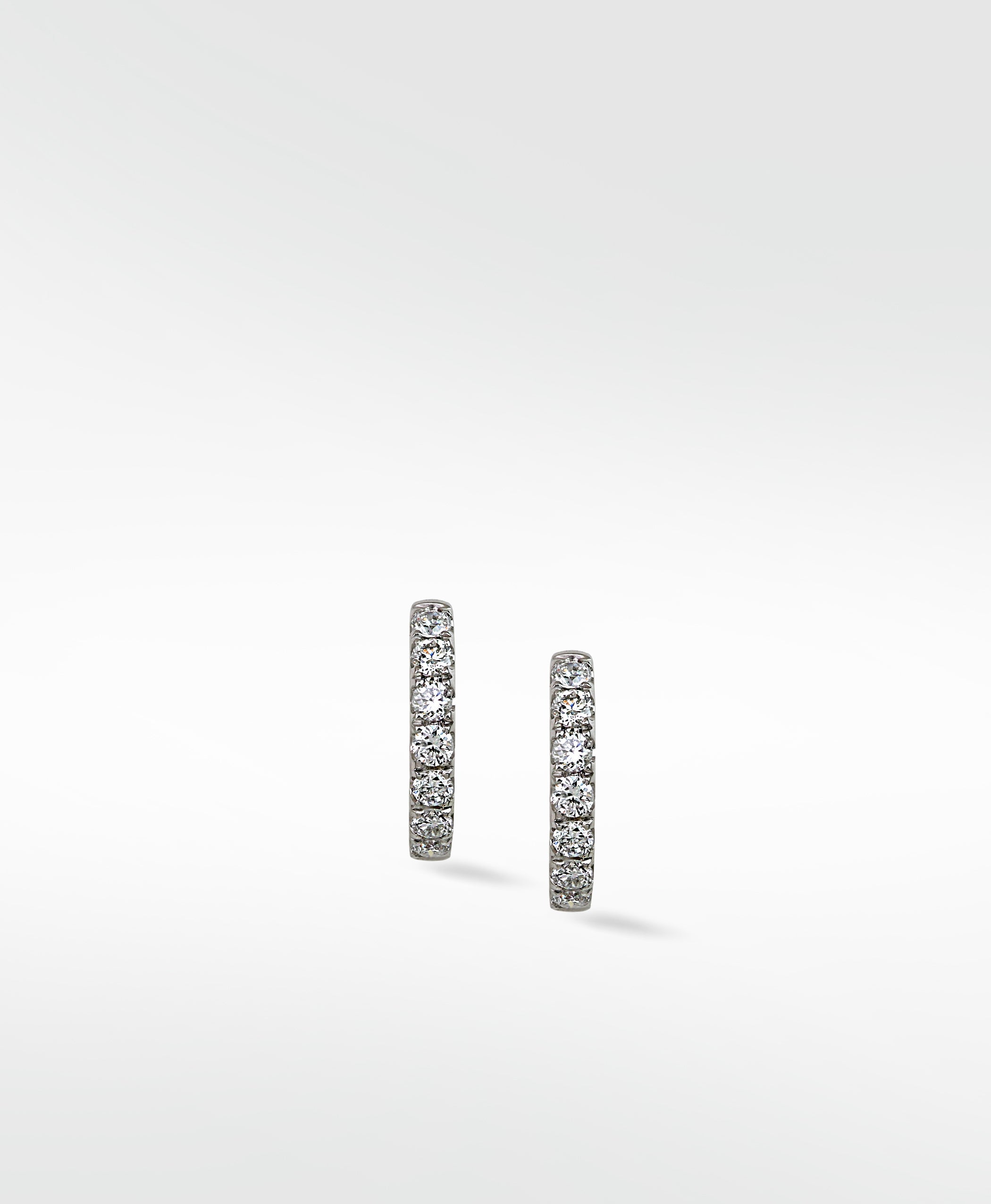 The Signature Platinum Diamond Huggies