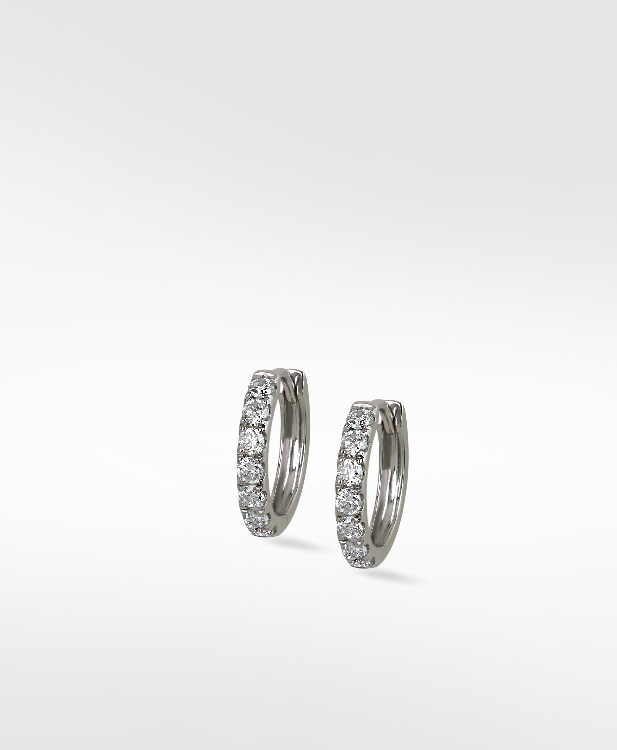 The Signature Platinum Diamond Huggies