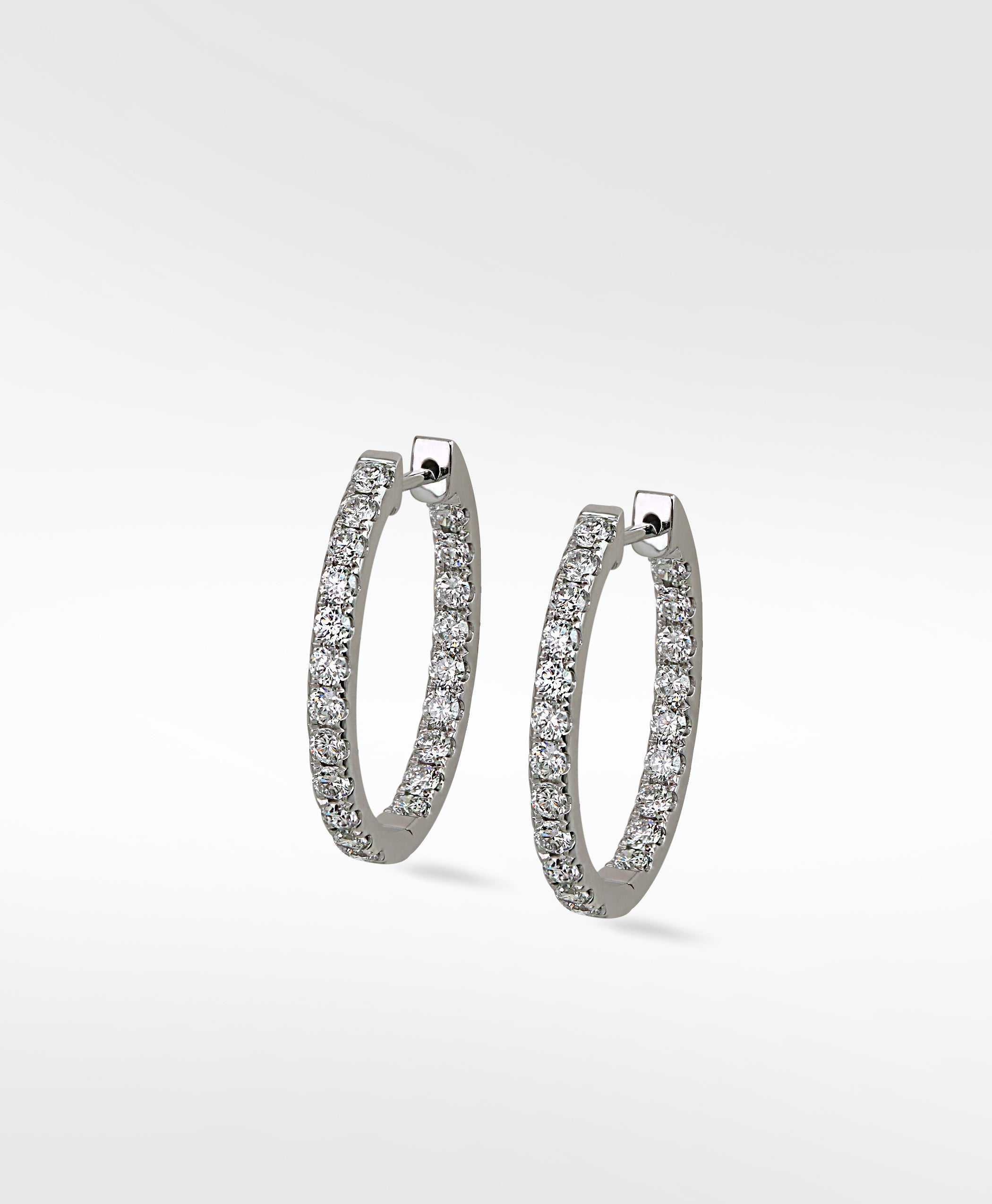 The Signature Platinum Diamond Hoops