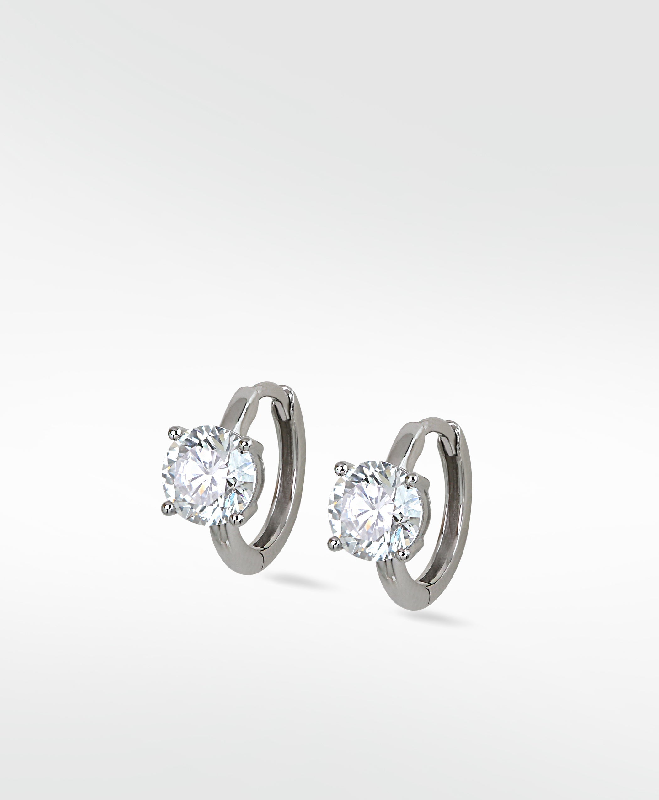 Signature Solitaire Brilliant Diamond Huggies