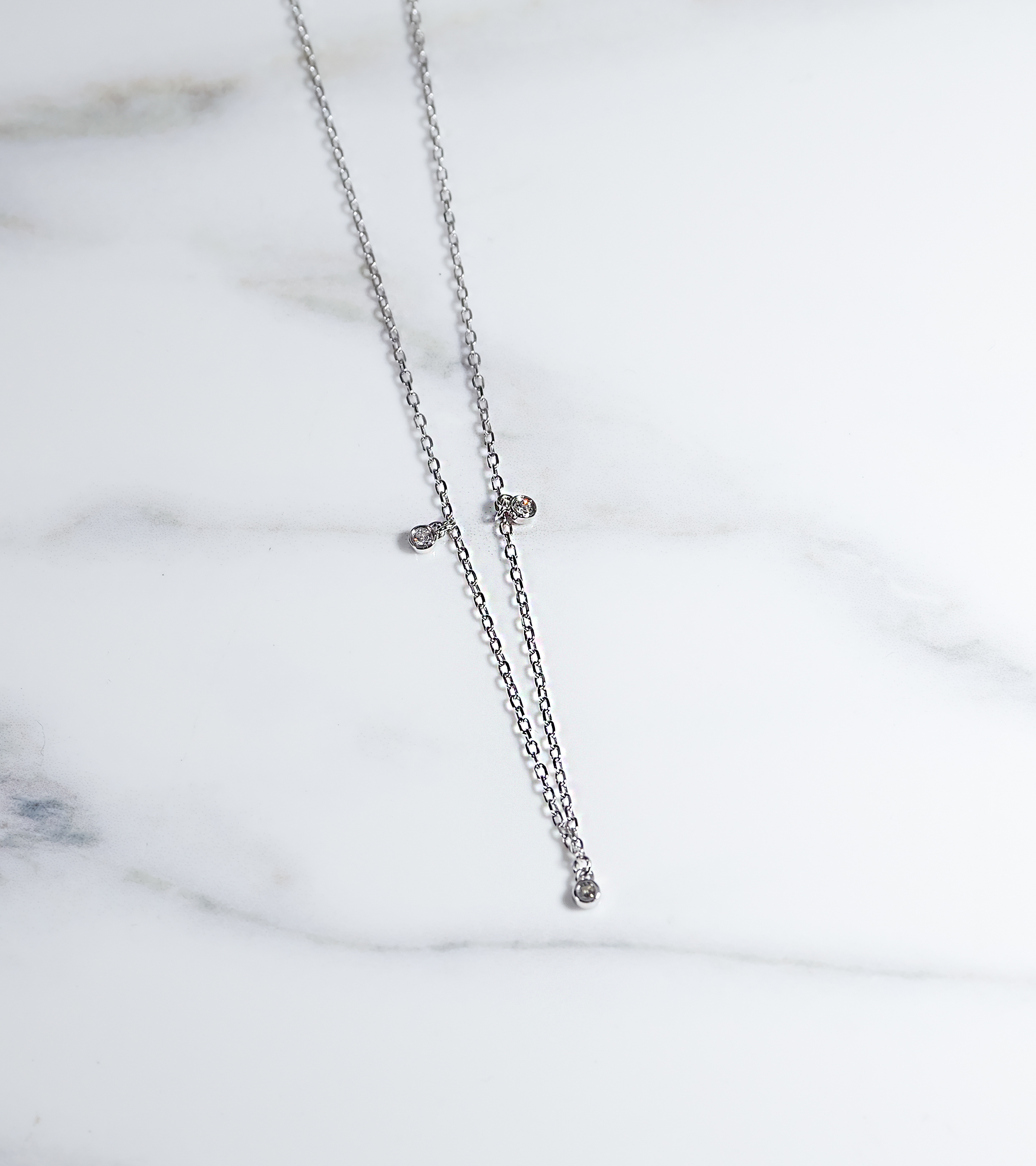 Elegant Silver Droplet Necklace