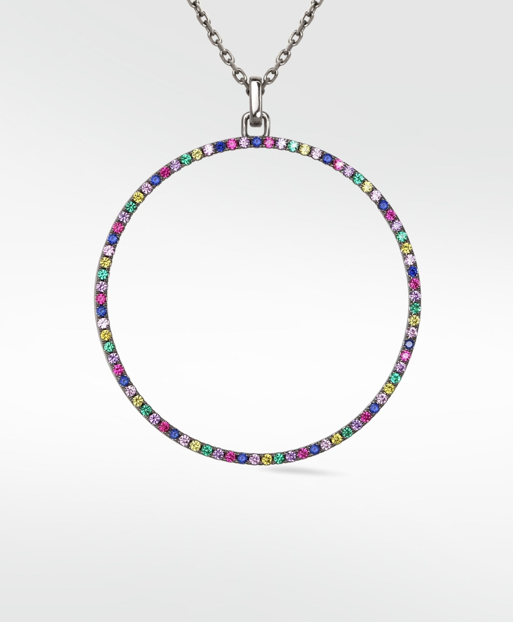 Detachable Rainbow Statement Circular Drop - Lark and Berry
