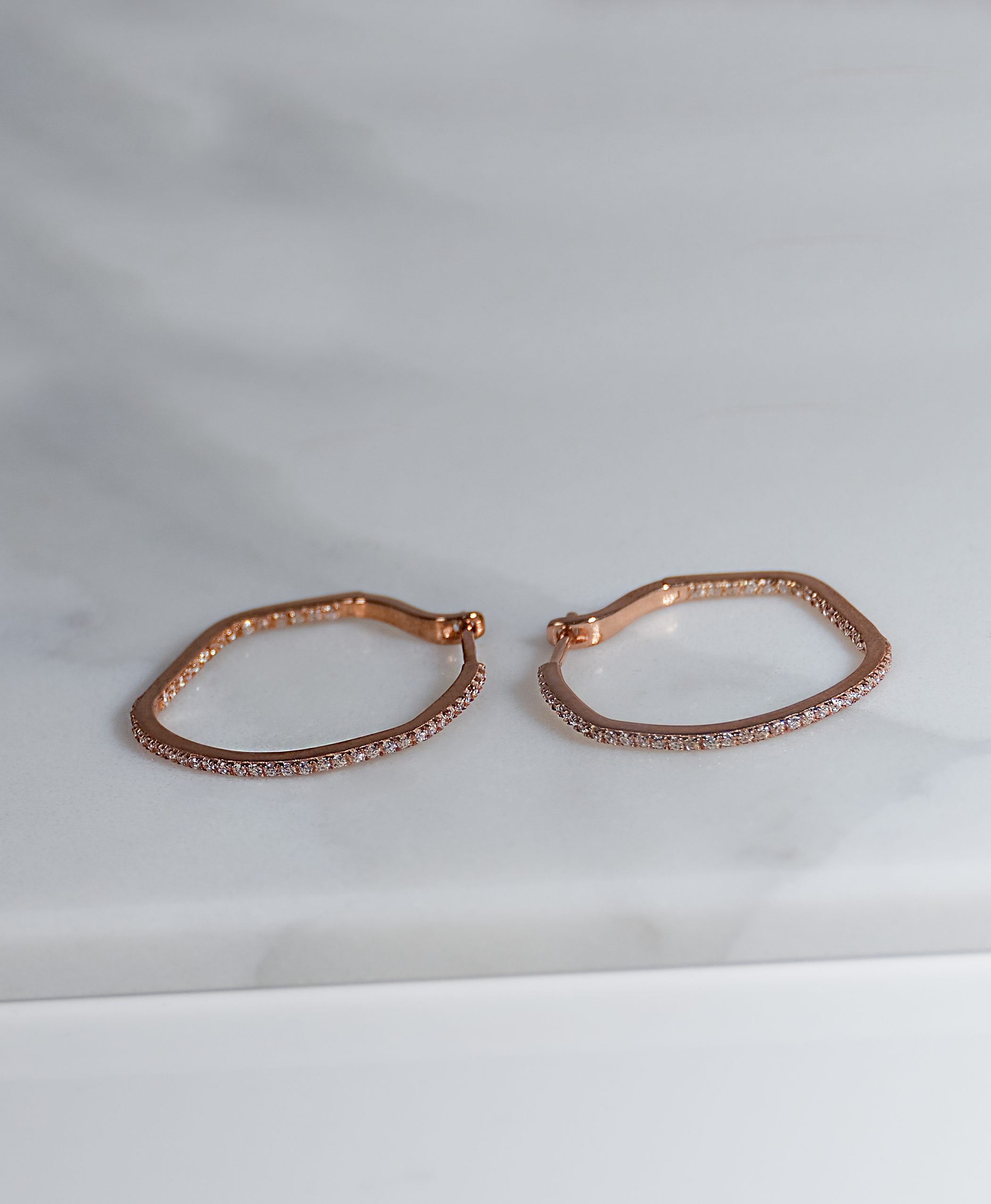 Rose Gold Elegance Hoops
