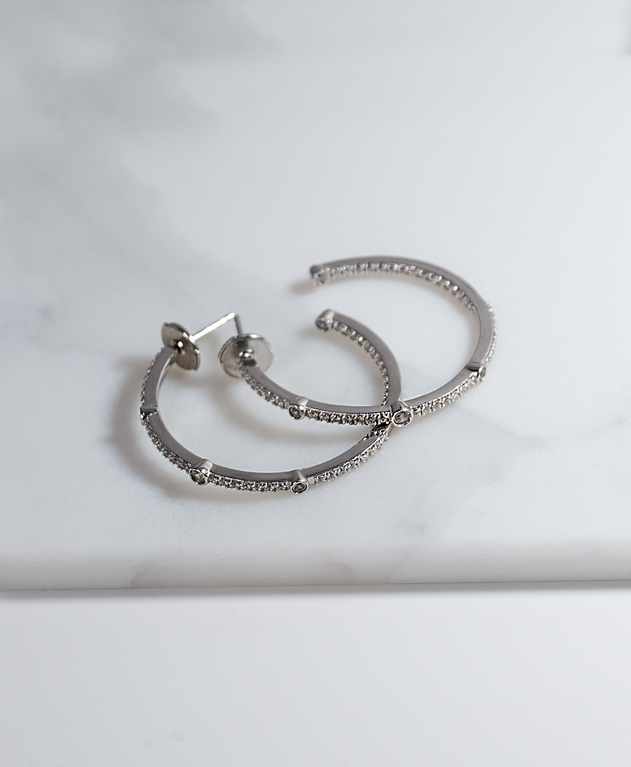 Elegance Crystal Hoops