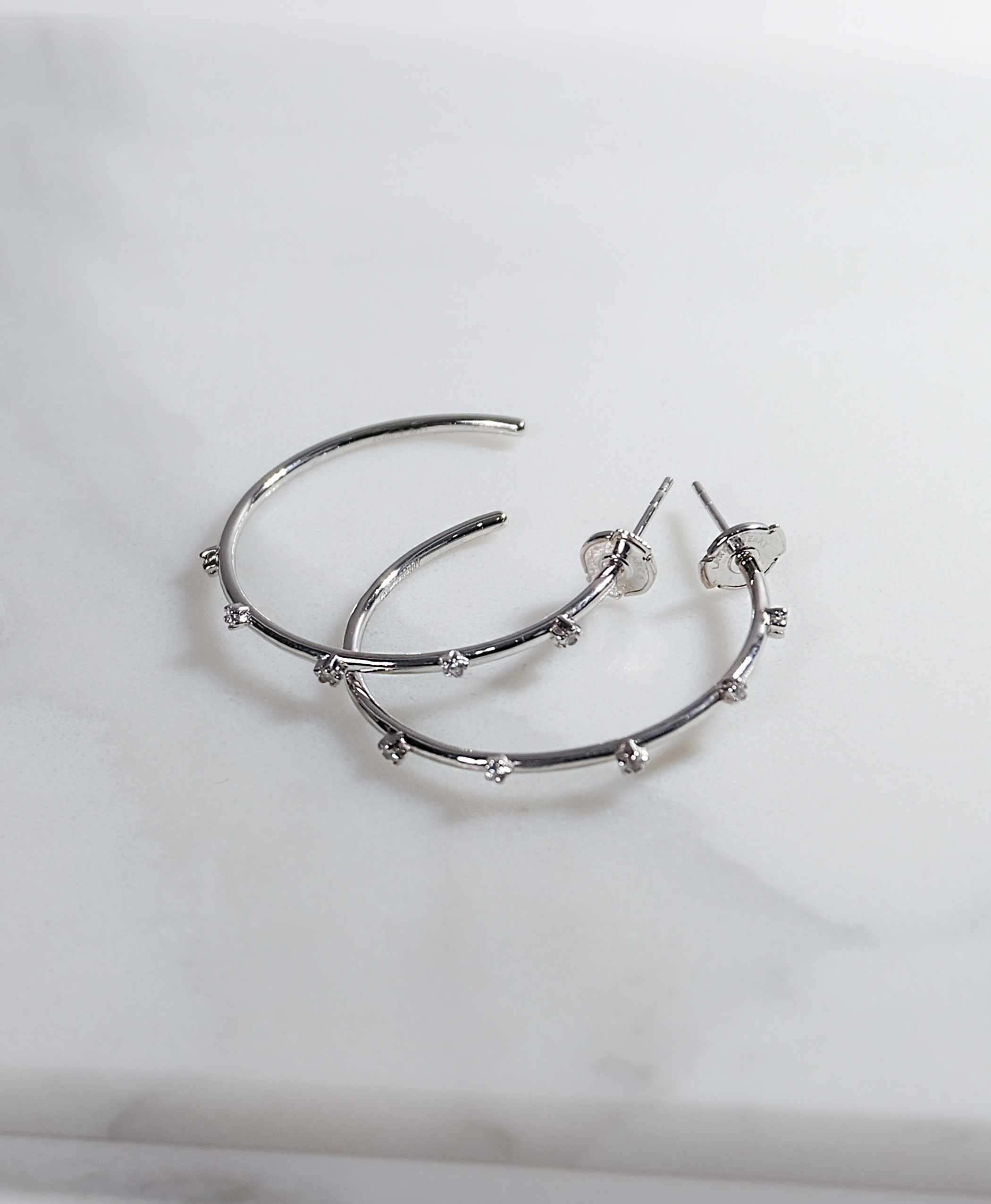 Silver Radiance Hoops