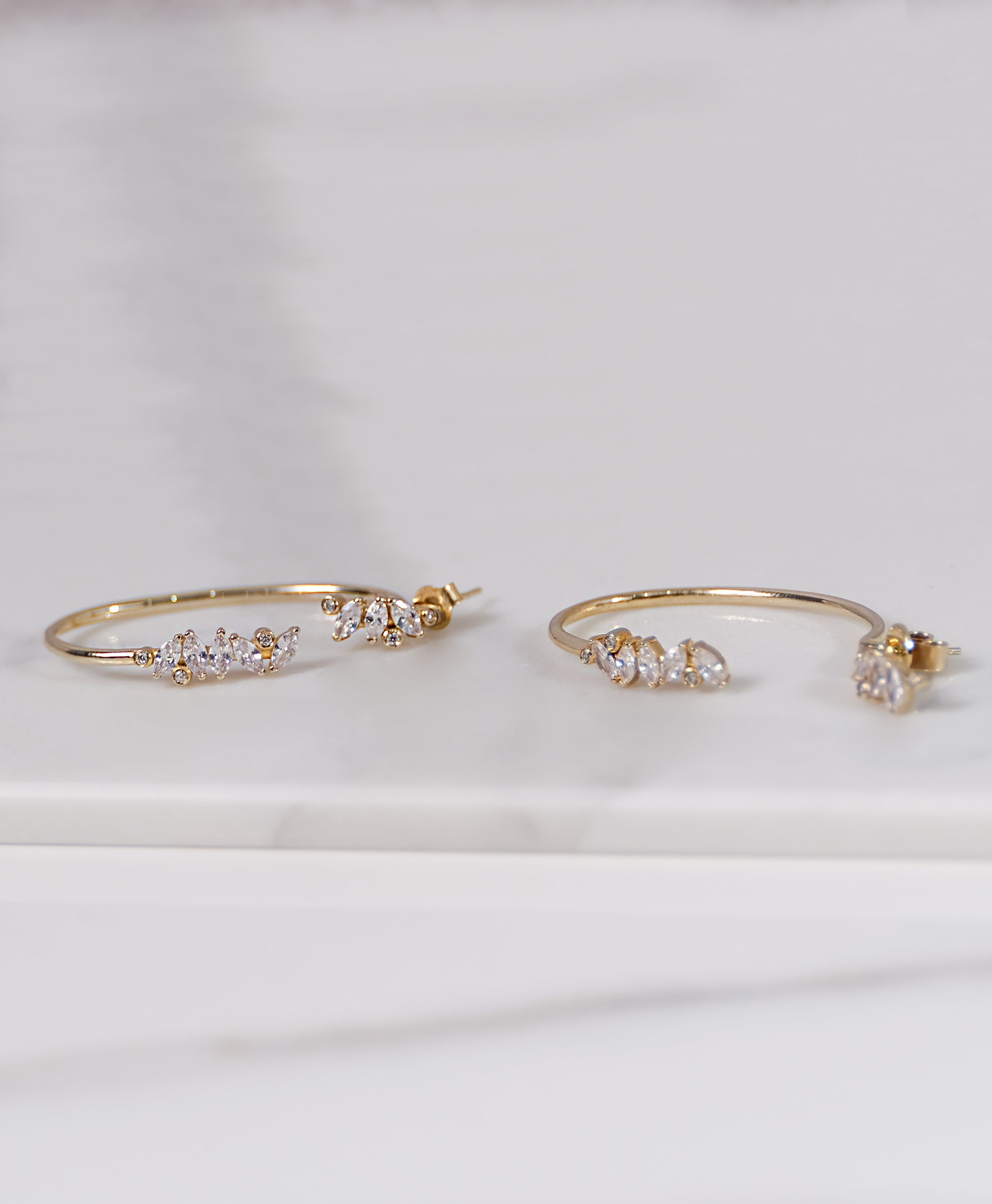 Golden Elegance Hoops