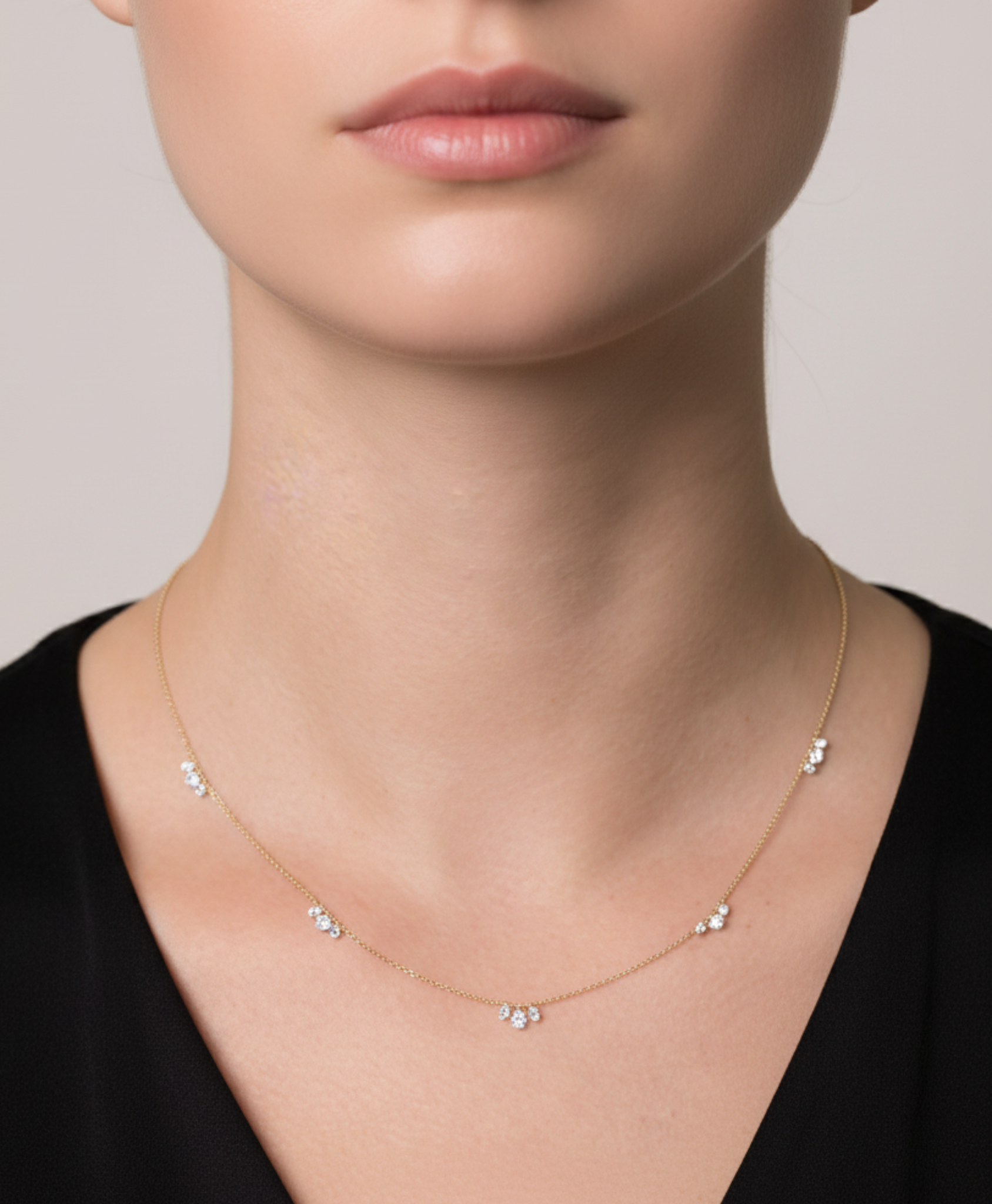 The Triple Floating Diamond Necklace