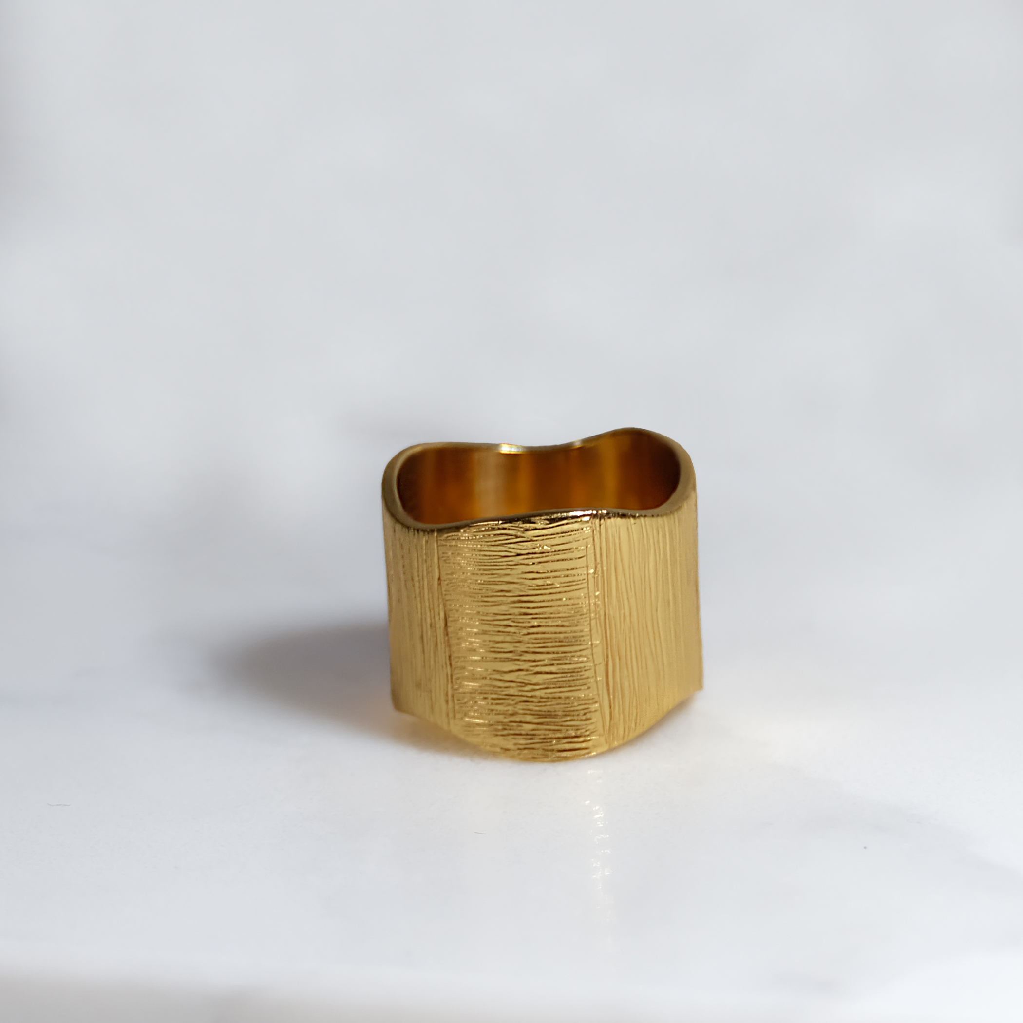 Golden Wave Statement Ring