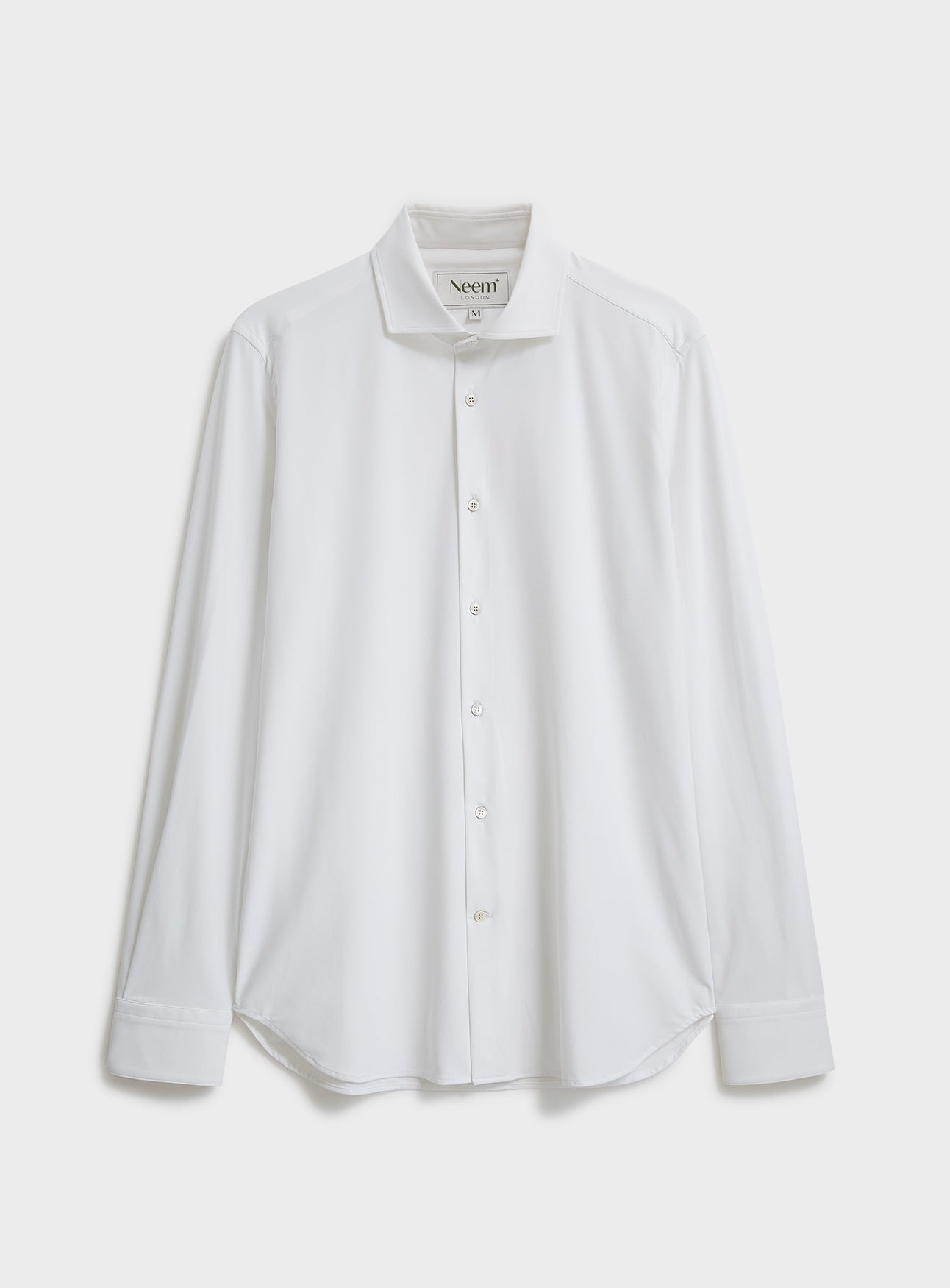 Recycled Italian White Twill Comfort Shirt Comfort Shirts Neem Global 