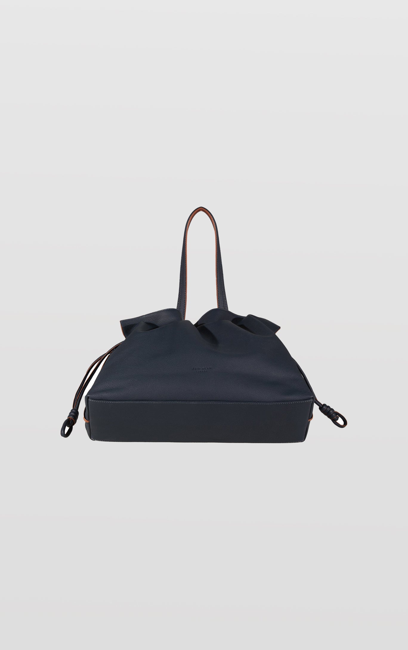 Emma, Navy Leather Tote Bag