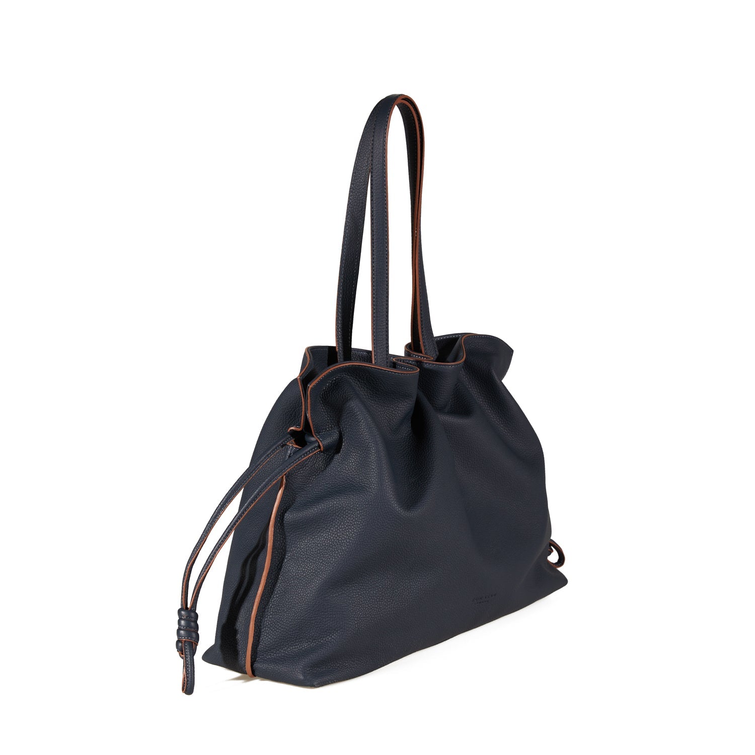 Emma, Navy Leather Tote Bag