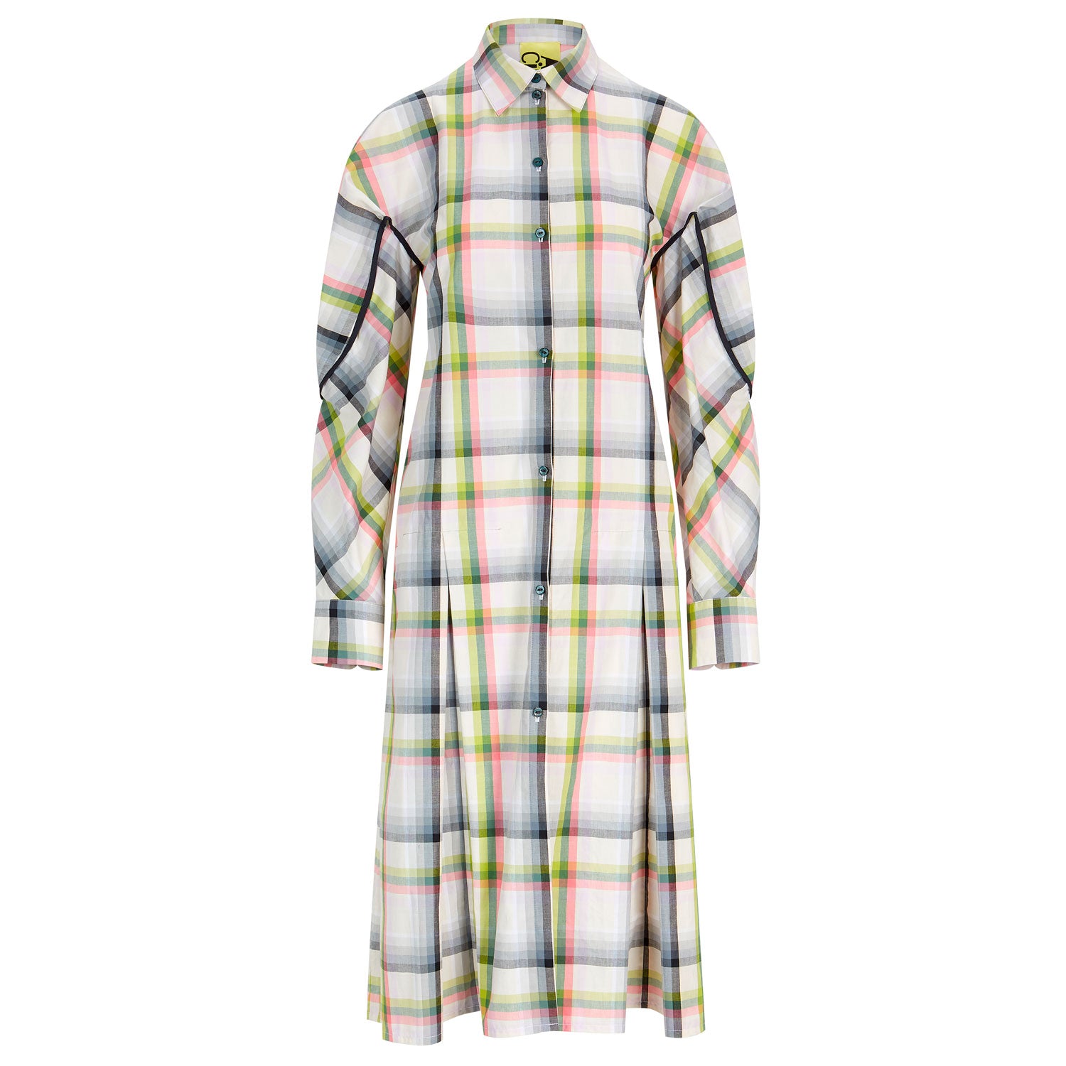 Gabriela Check Cotton Midi Shirtdress