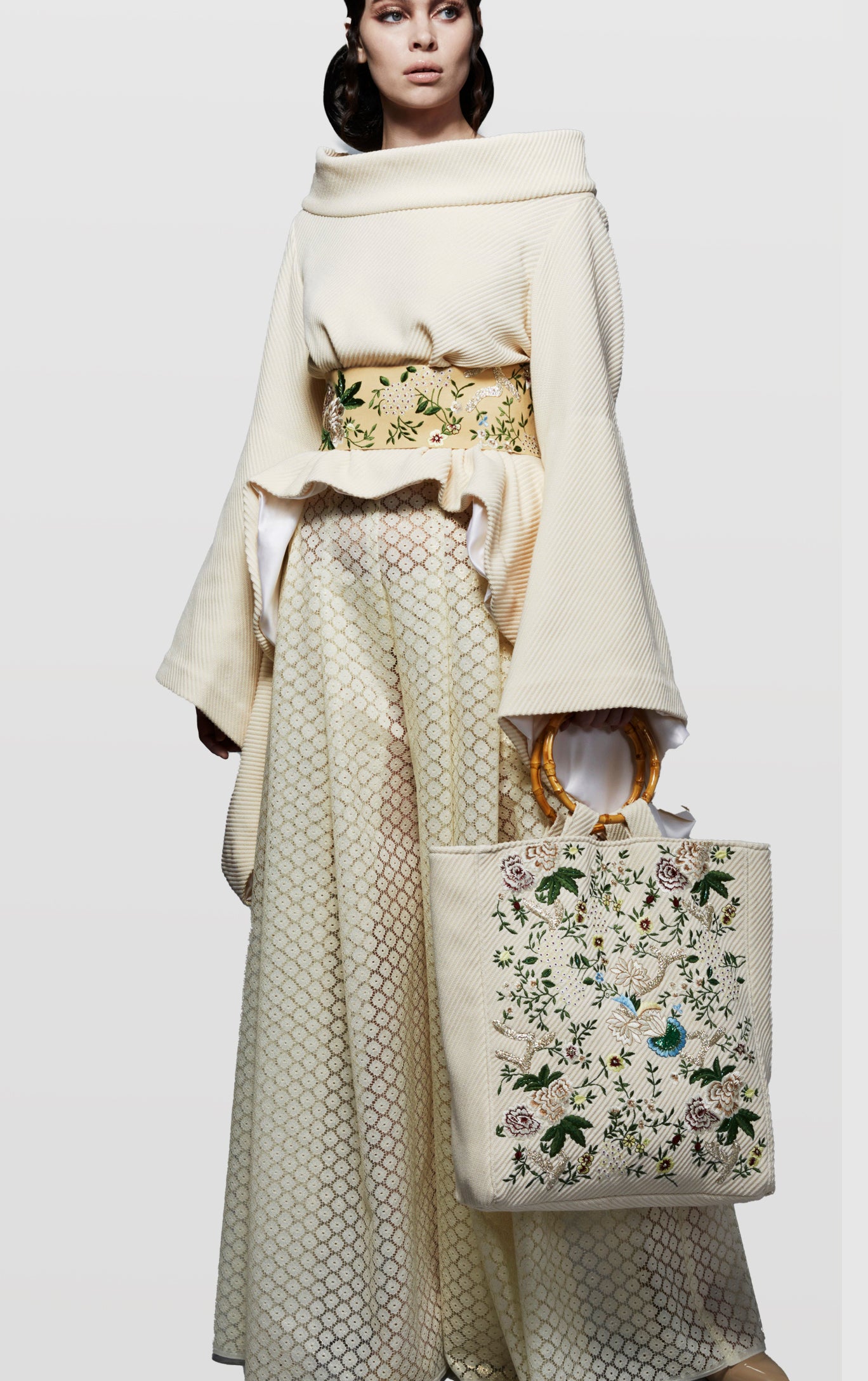 Knit Kimono top & Metallic Cotton Pleated Trouser | Fall/Winter 19