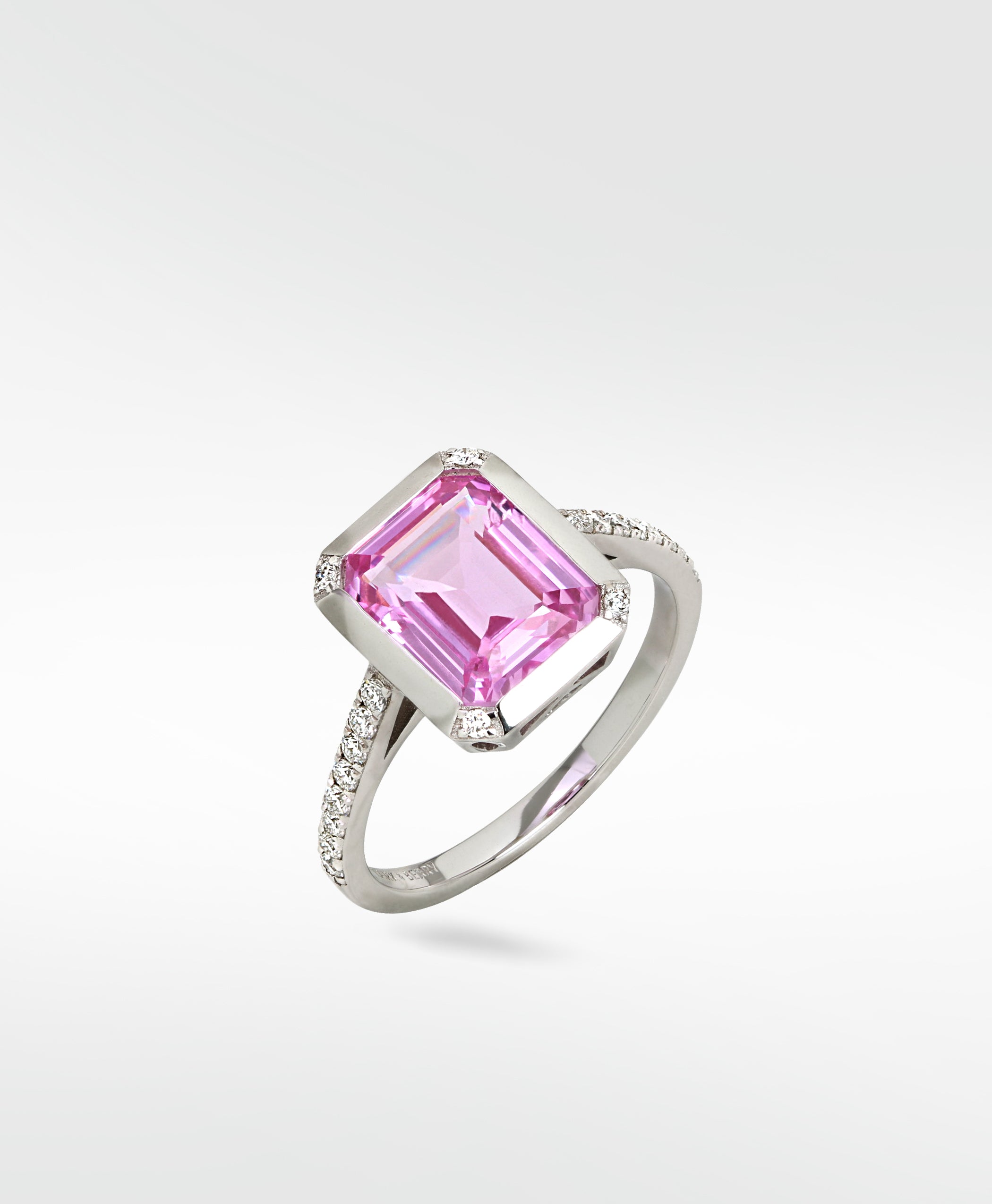 Veto Blossom Pink Sapphire and Diamond Ring