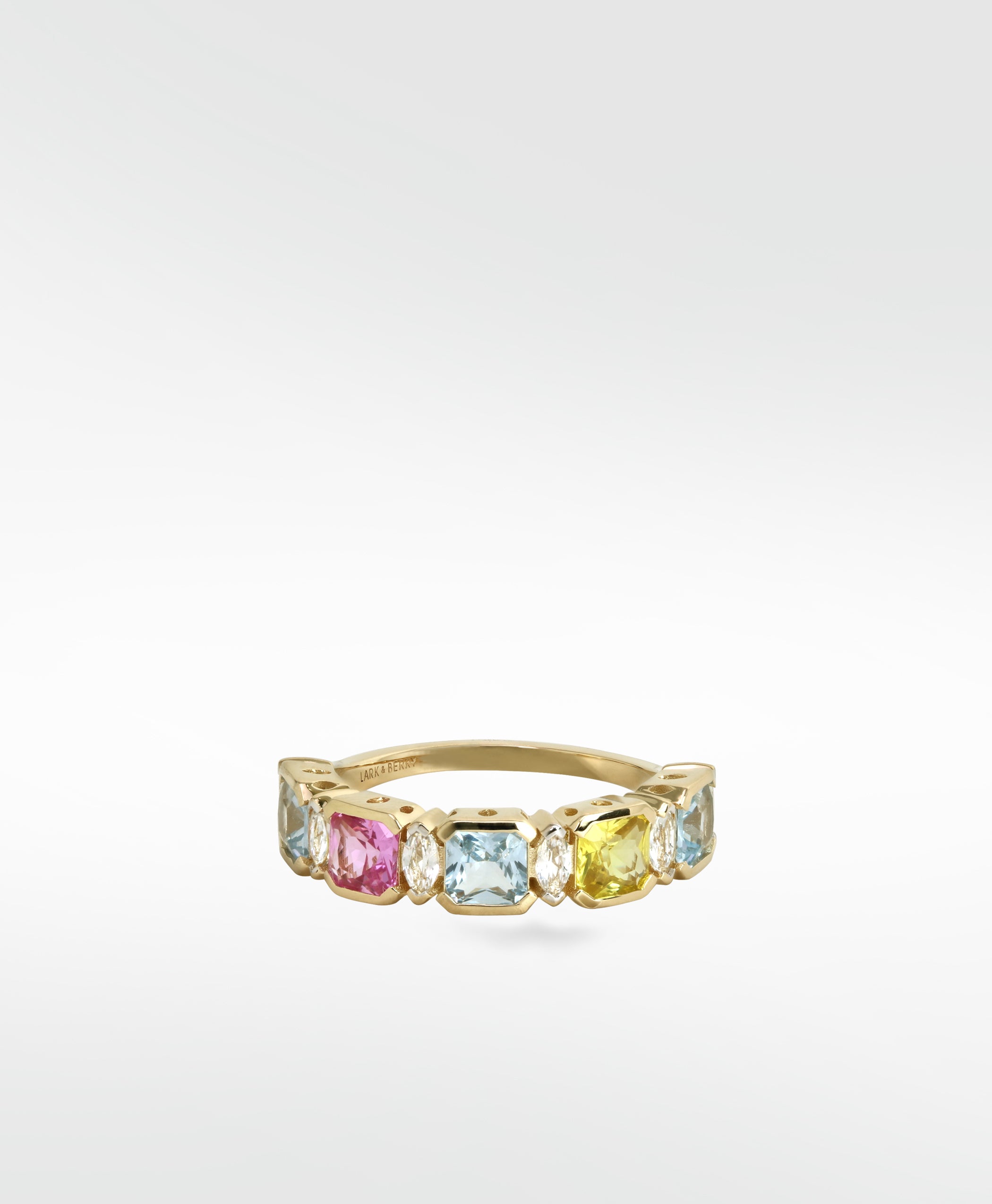 Veto Blossom Sapphire Half Eternity Ring
