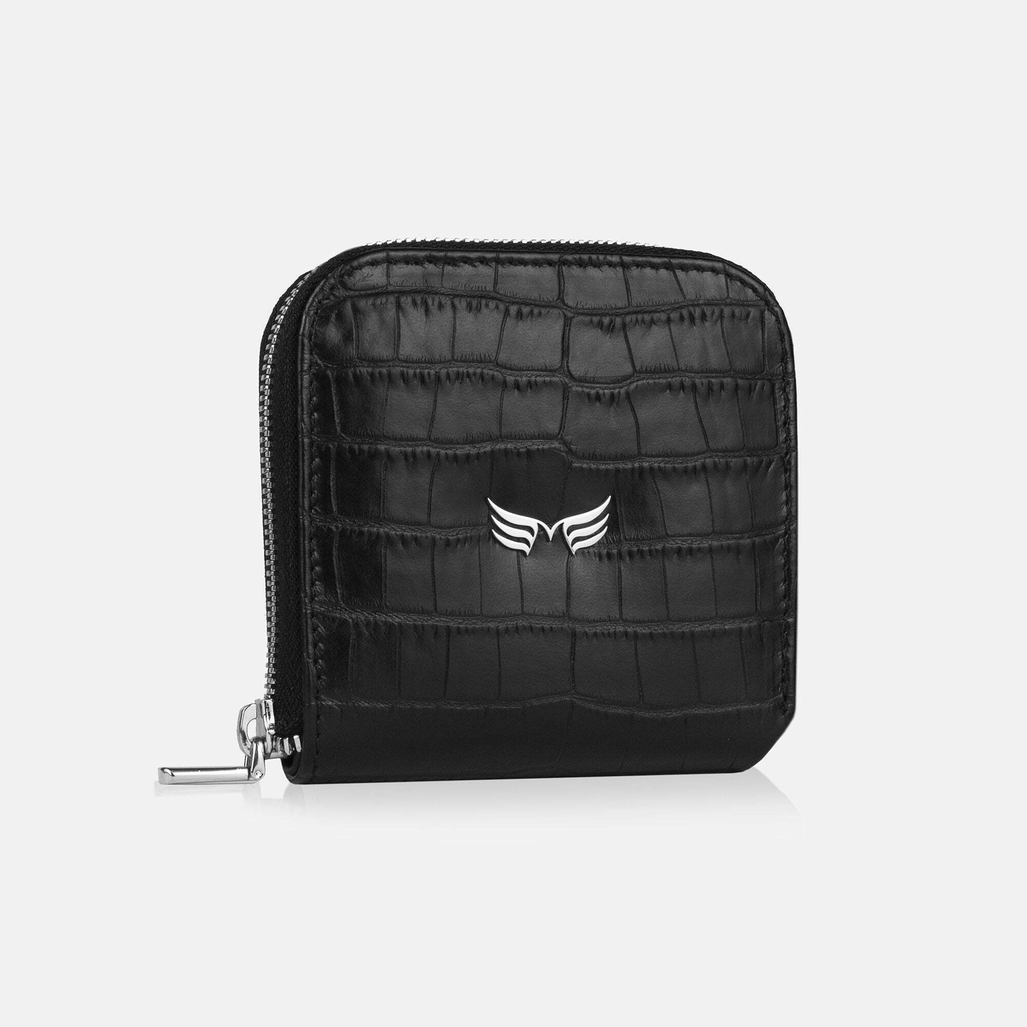 Wings Wallet • Black Croco