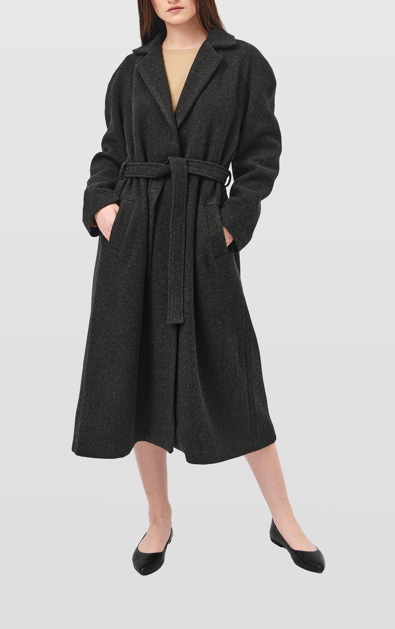 Oversized belted coat