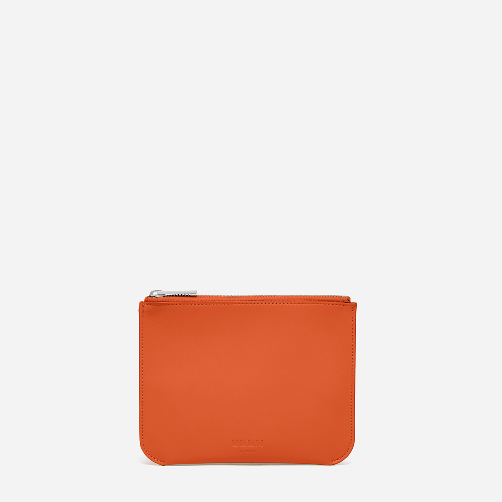 Daley Small Pouch in Blood Orange front view