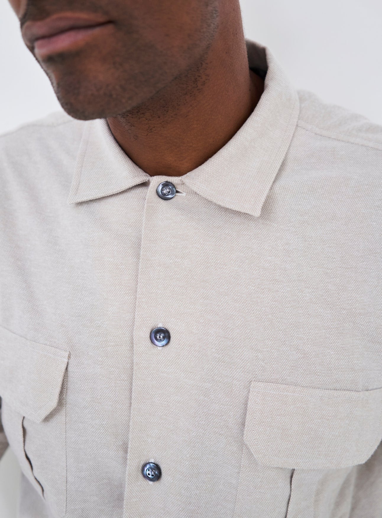 Recycled Oatmeal Flannel Overshirt Over-Shirts Neem Global 