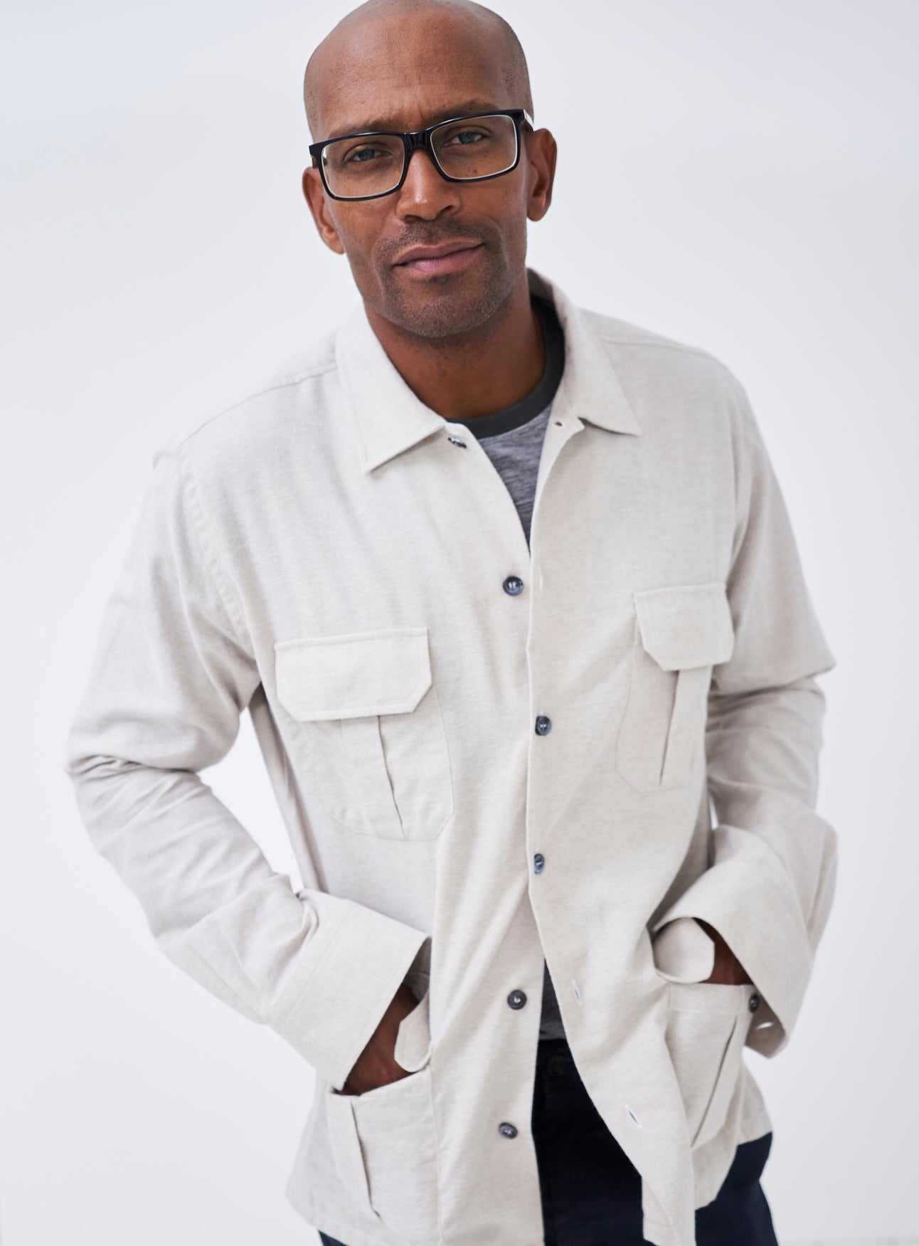 Recycled Oatmeal Flannel Overshirt Over-Shirts Neem Global 