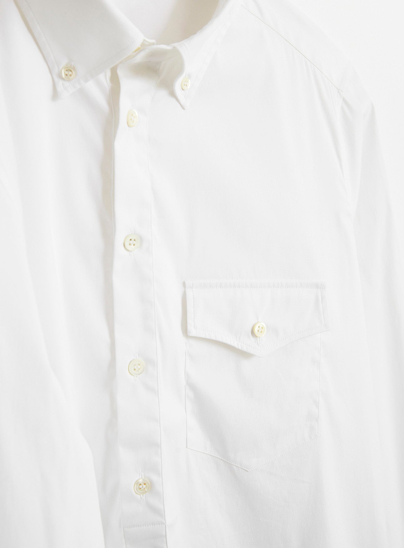 Recycled Italian White Oxford Modern Button-down Popover Shirt White Shirts Neem Global 